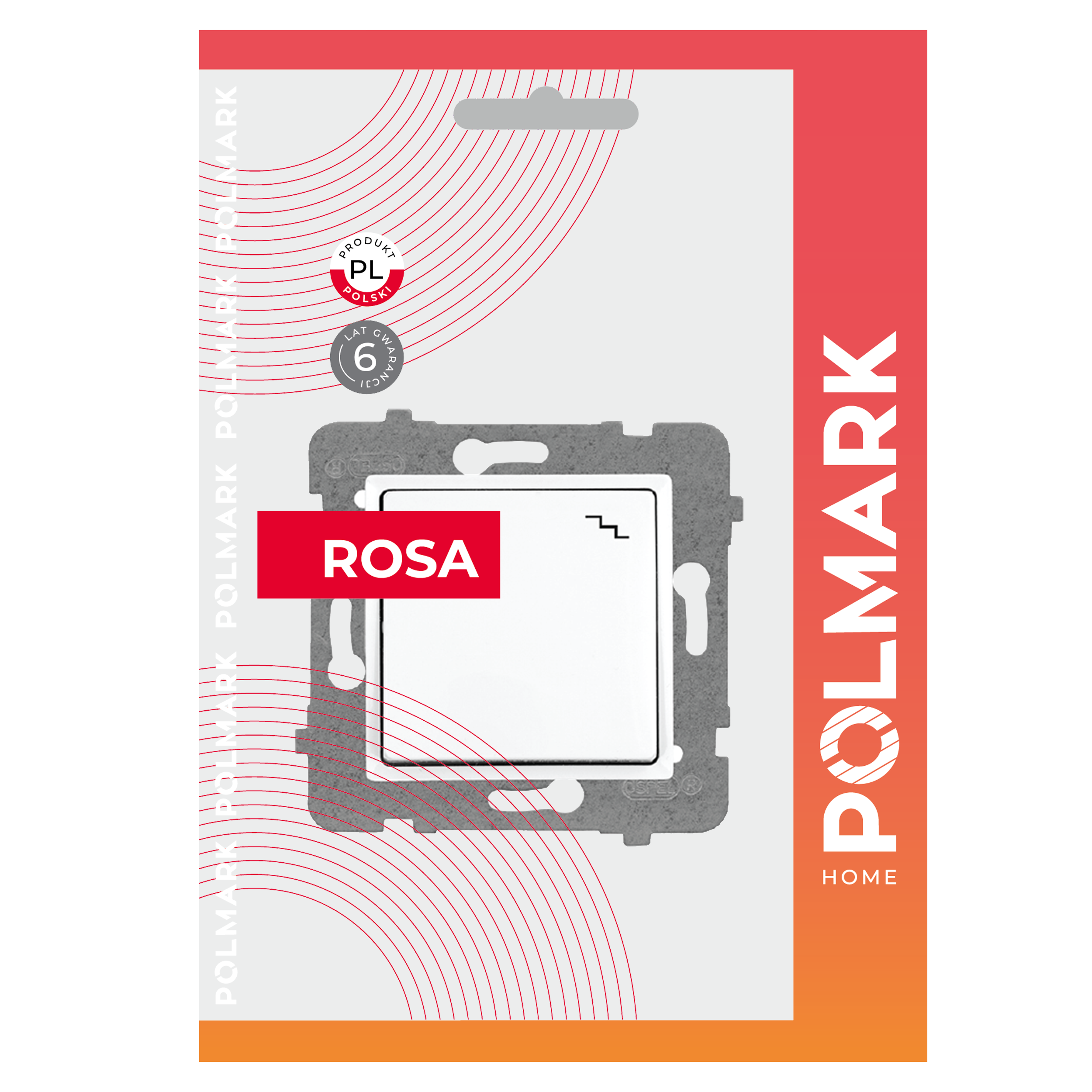 Włącznik pojedynczy schodowy ROSA Biały POLMARK - 3