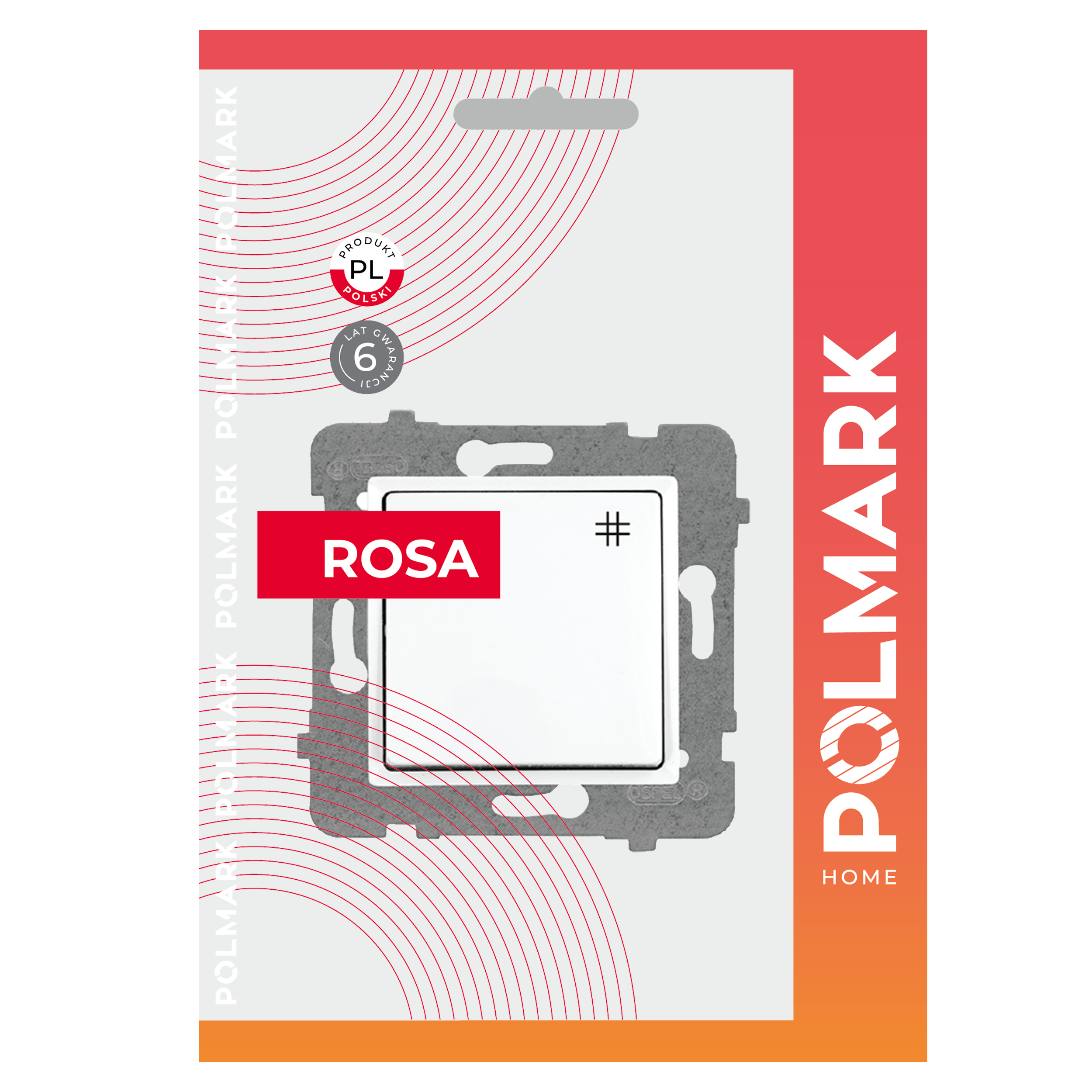 Włącznik krzyżowy ROSA Biały POLMARK - 3