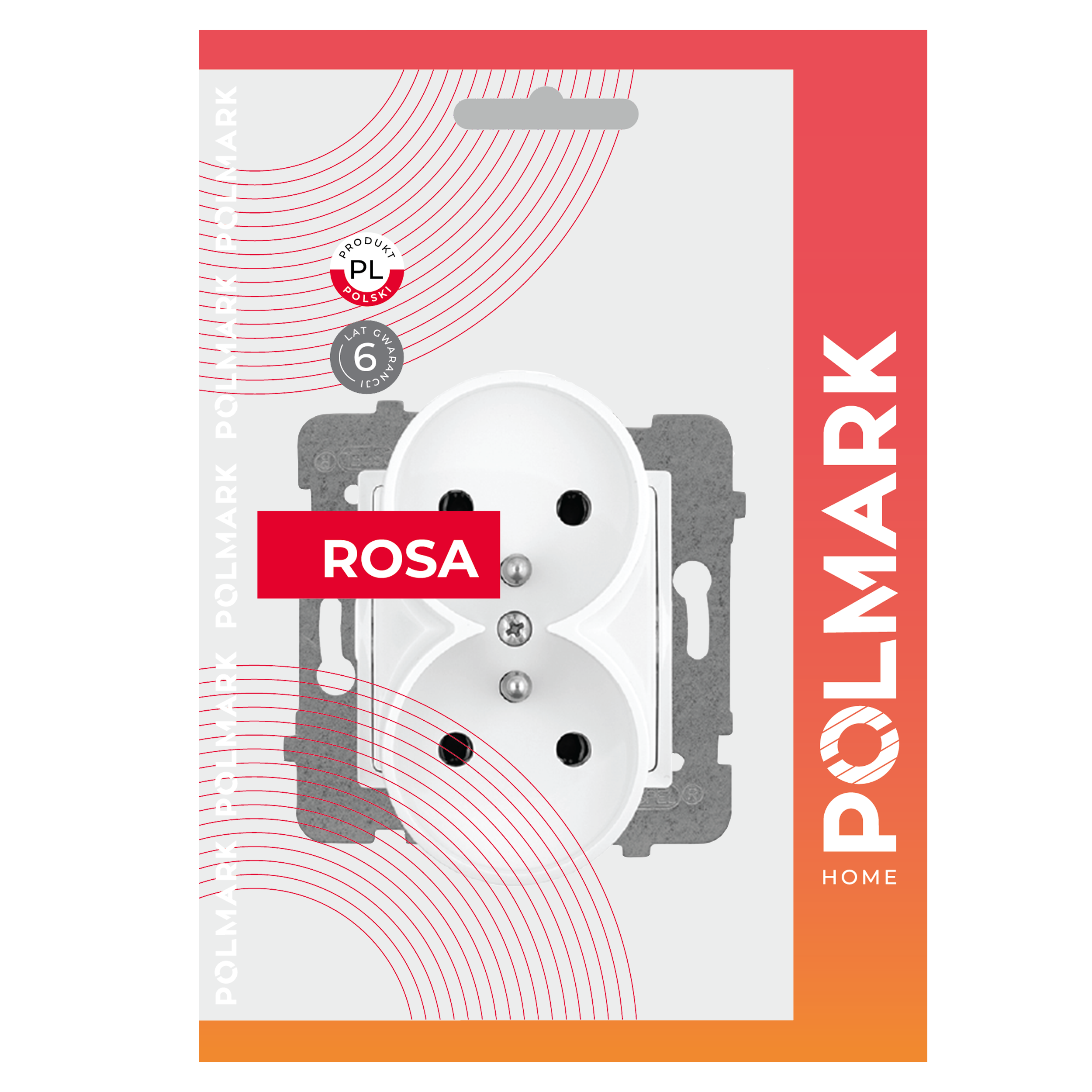 Gniazdo podwójne ROSA biały POLMARK - 3