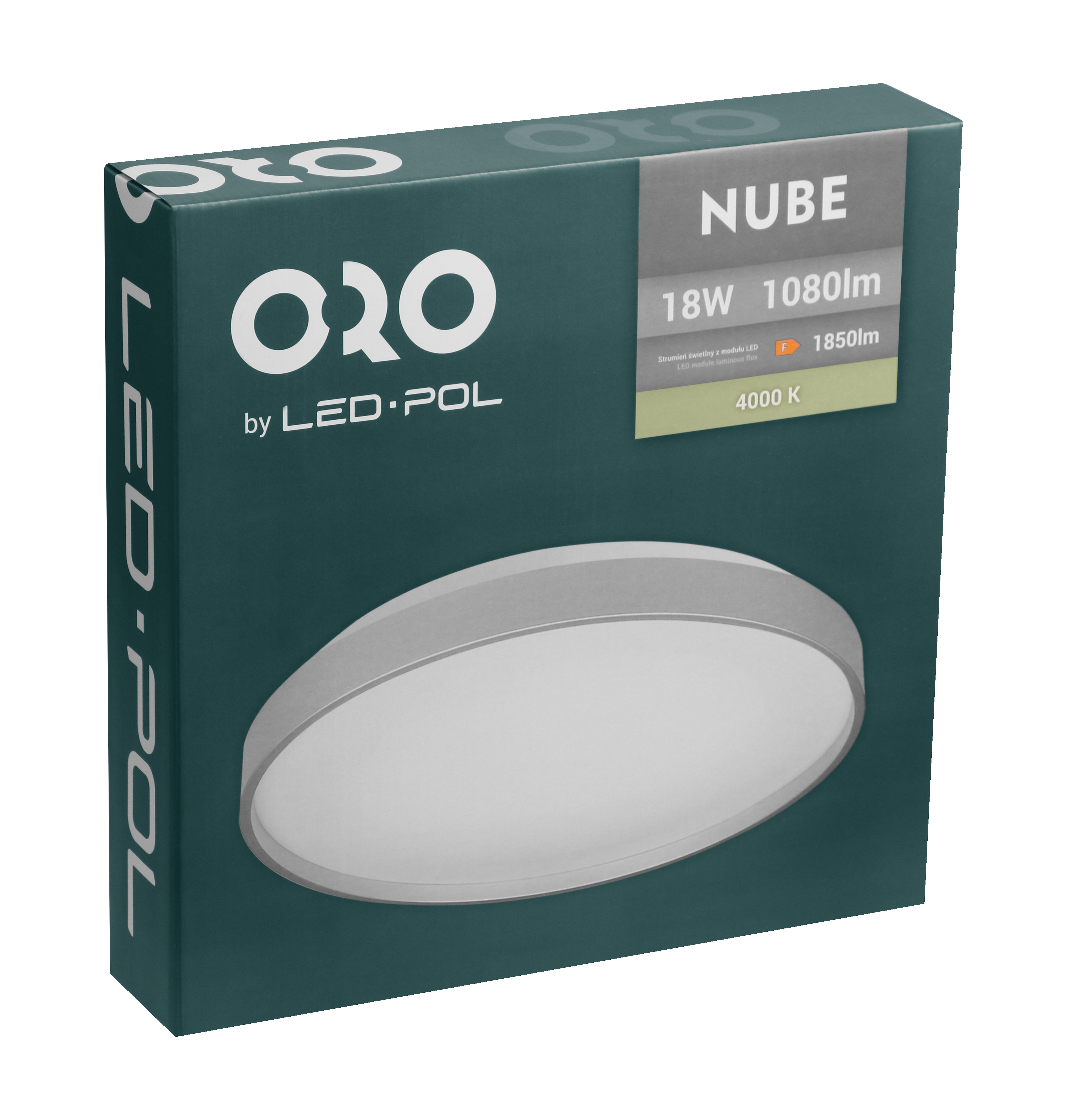 Plafon Nube srebrny śr. 29 cm 1850 lm LED ORO - 2