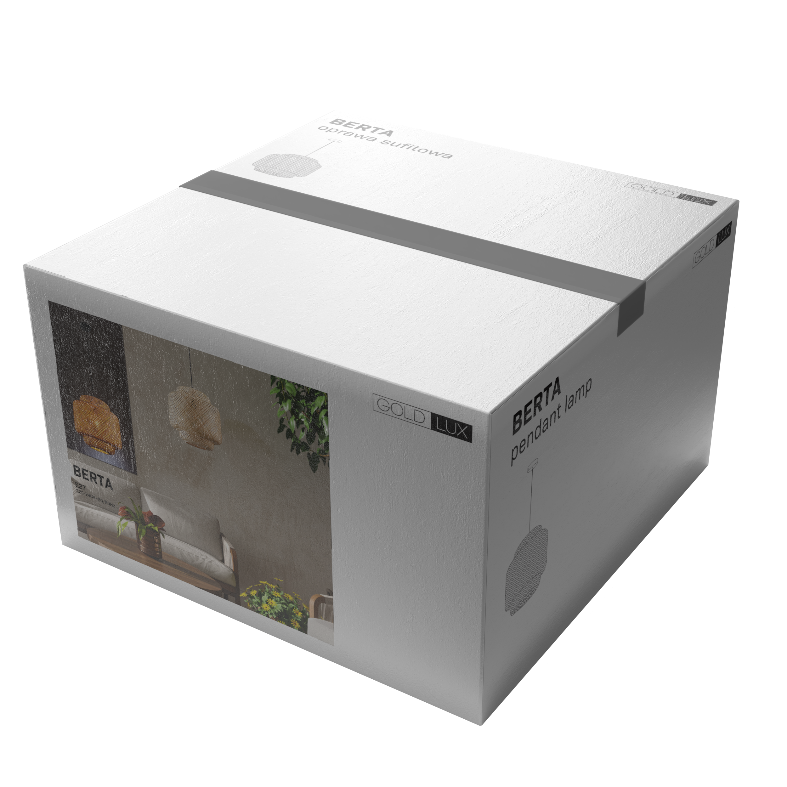 Lampa wisząca Berta bambus beż E27 Goldlux - 10