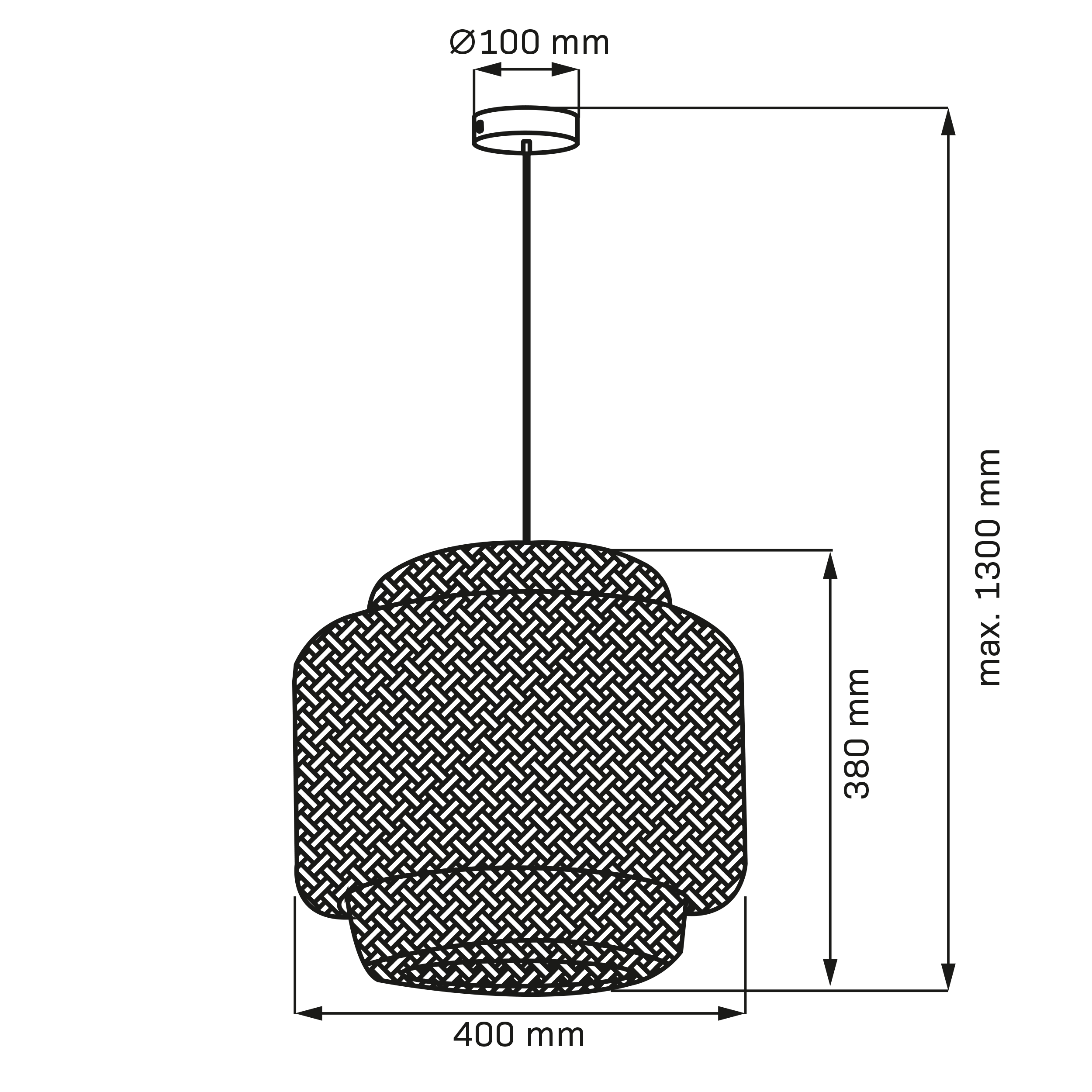 Lampa wisząca Berta bambus beż E27 Goldlux - 7