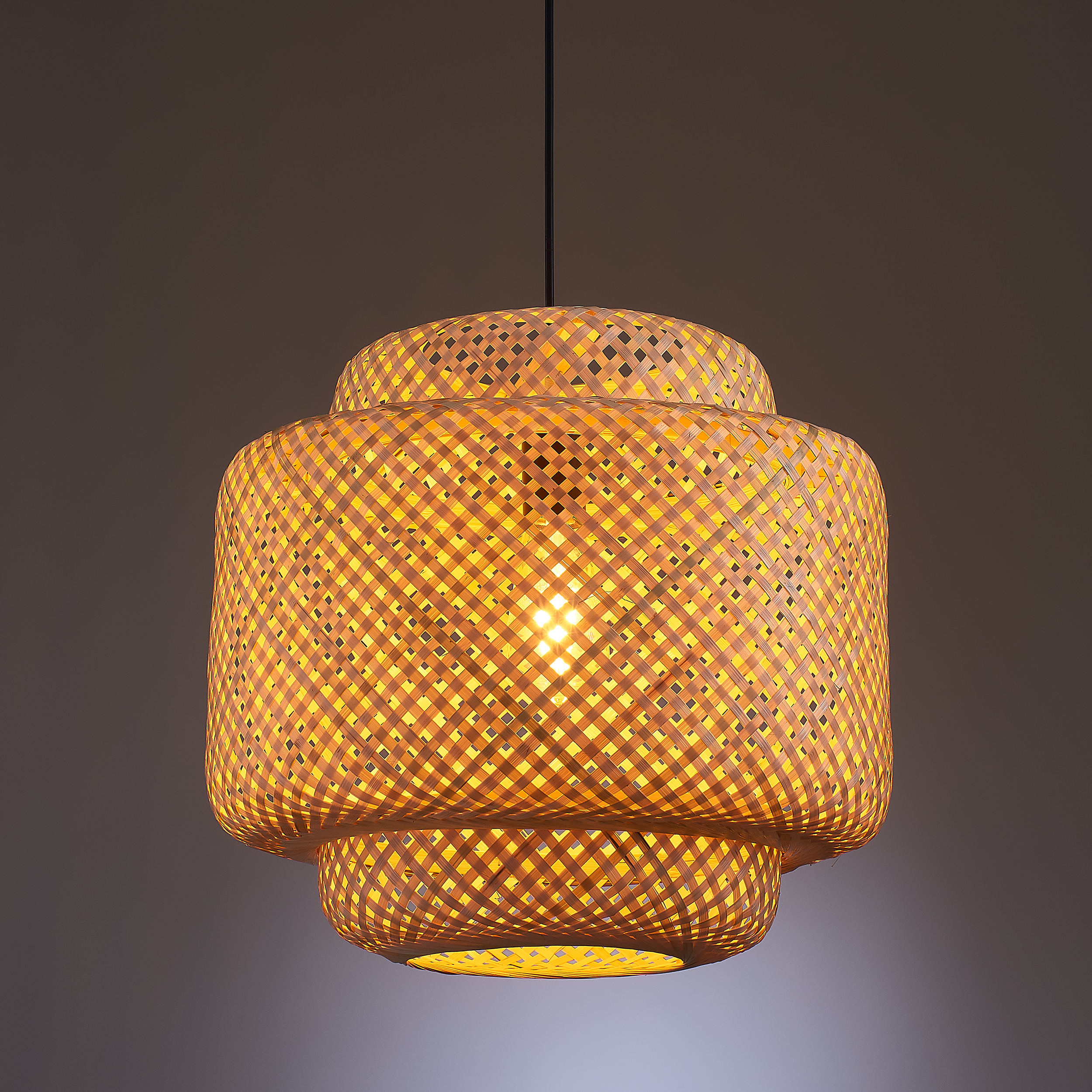 Lampa wisząca Berta bambus beż E27 Goldlux - 5