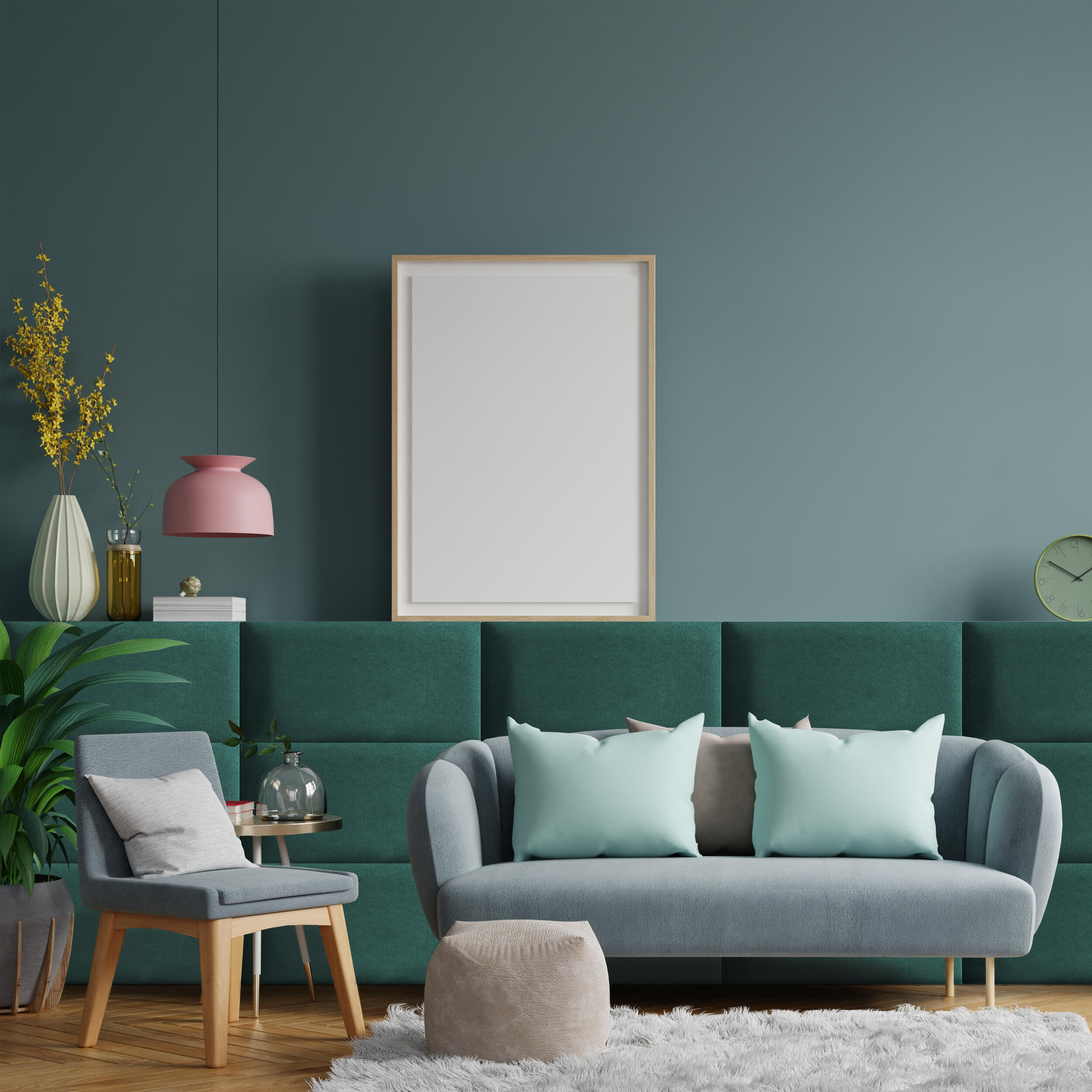 Panele ścienne tapicerowane prostokąt 60x30 cm Zielony 2292 - 2