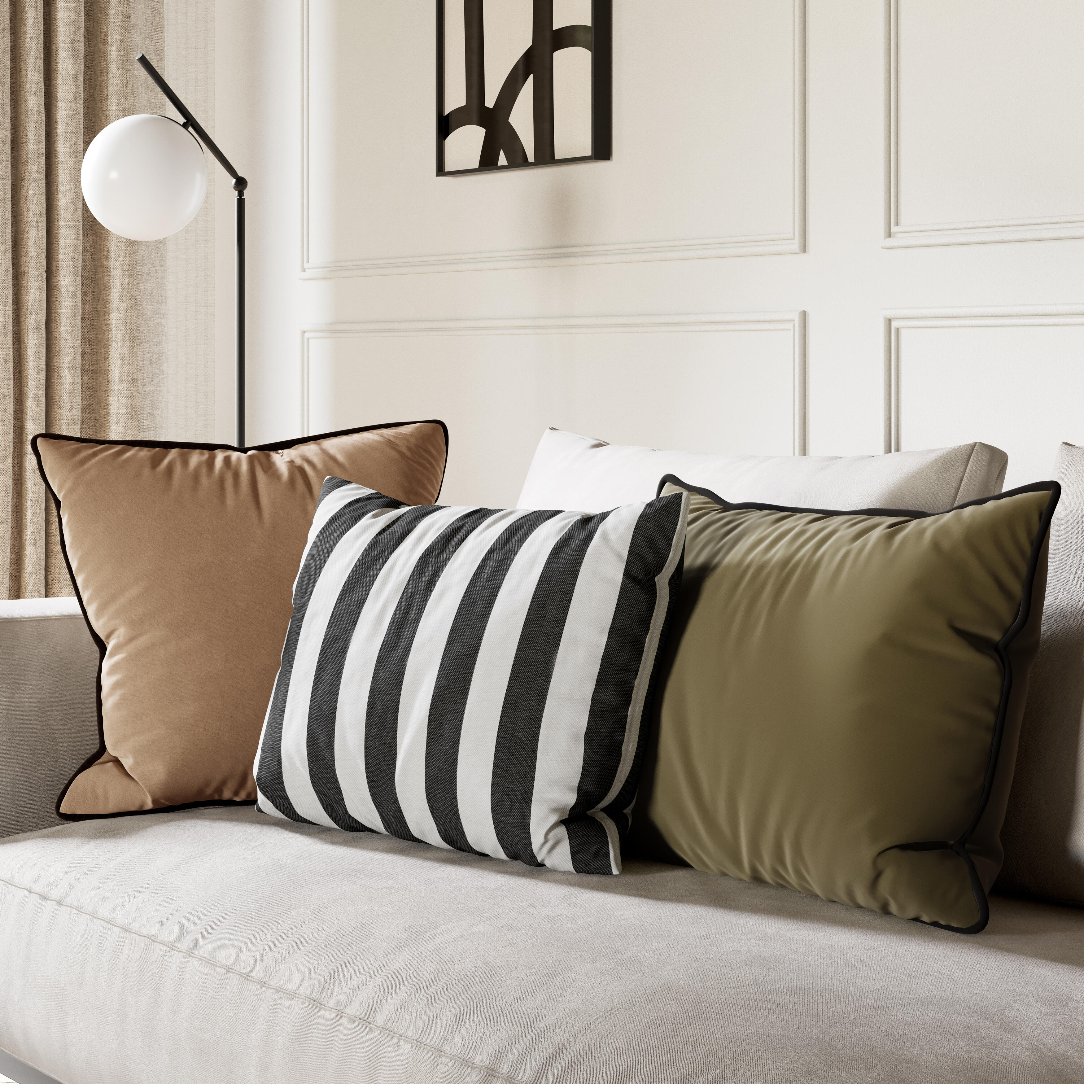 Cortinado fita e/ou presilha blackout Auriane 140x280cm bege Inspire - 15