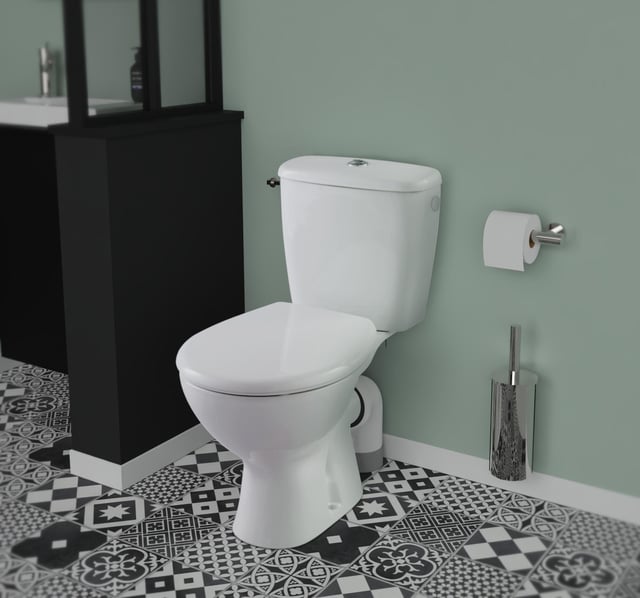 Pack WC à poser sortie horizontal, sans bride Nelia NF rimless, GODART