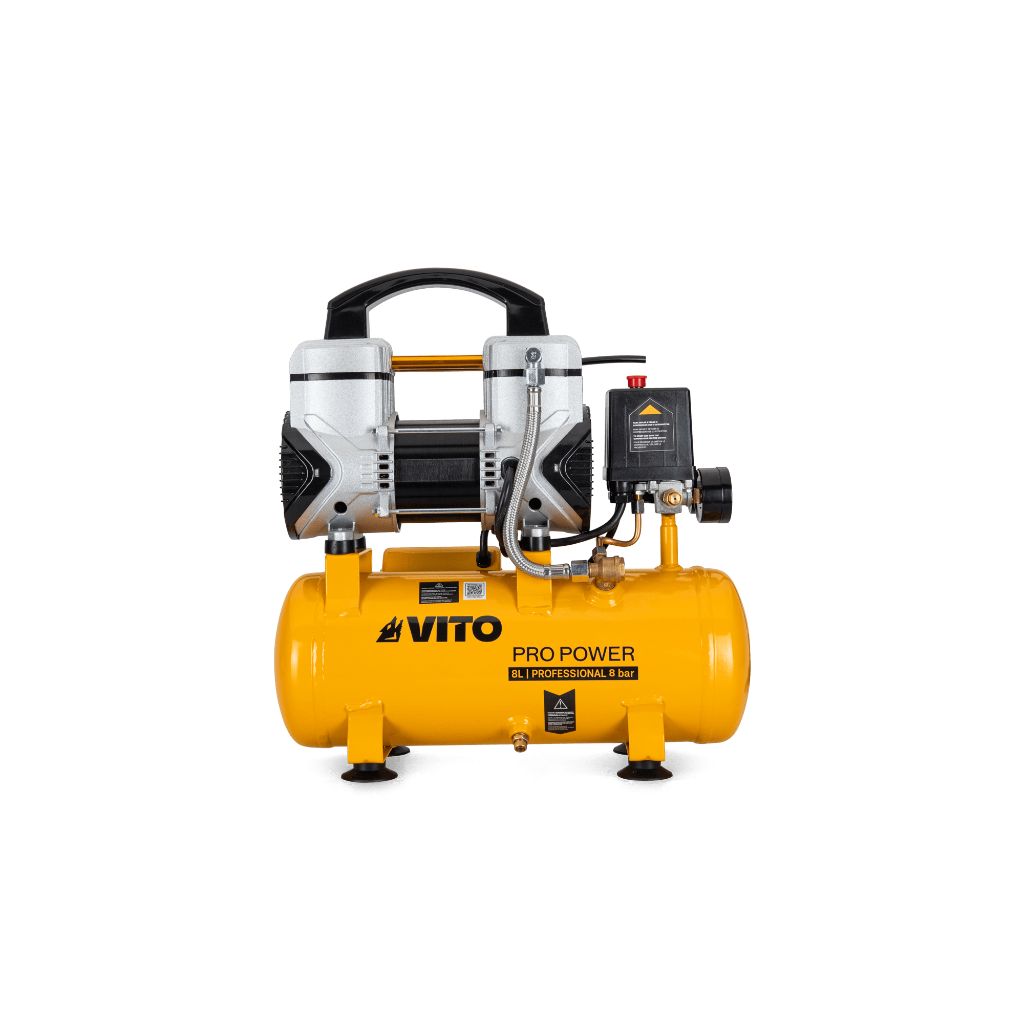 Compressor sem óleo silencioso 8 L 1,5 CV 8 Bar VICSOS8 Vito - 2