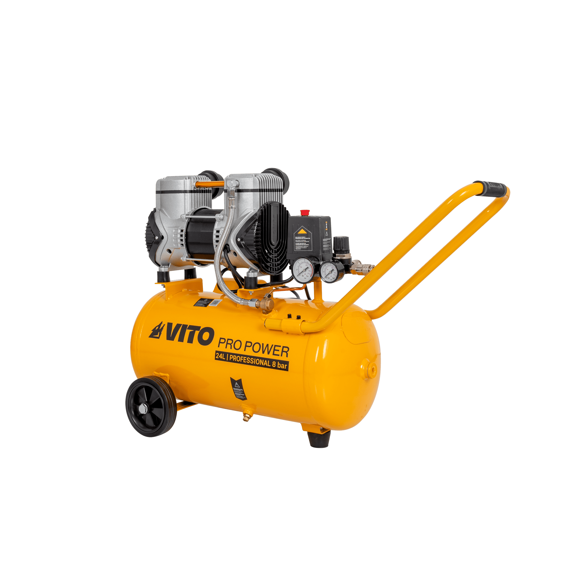 Compressor sem óleo 24 L 2 CV 8 Bar Vito VICSOS25A - 6