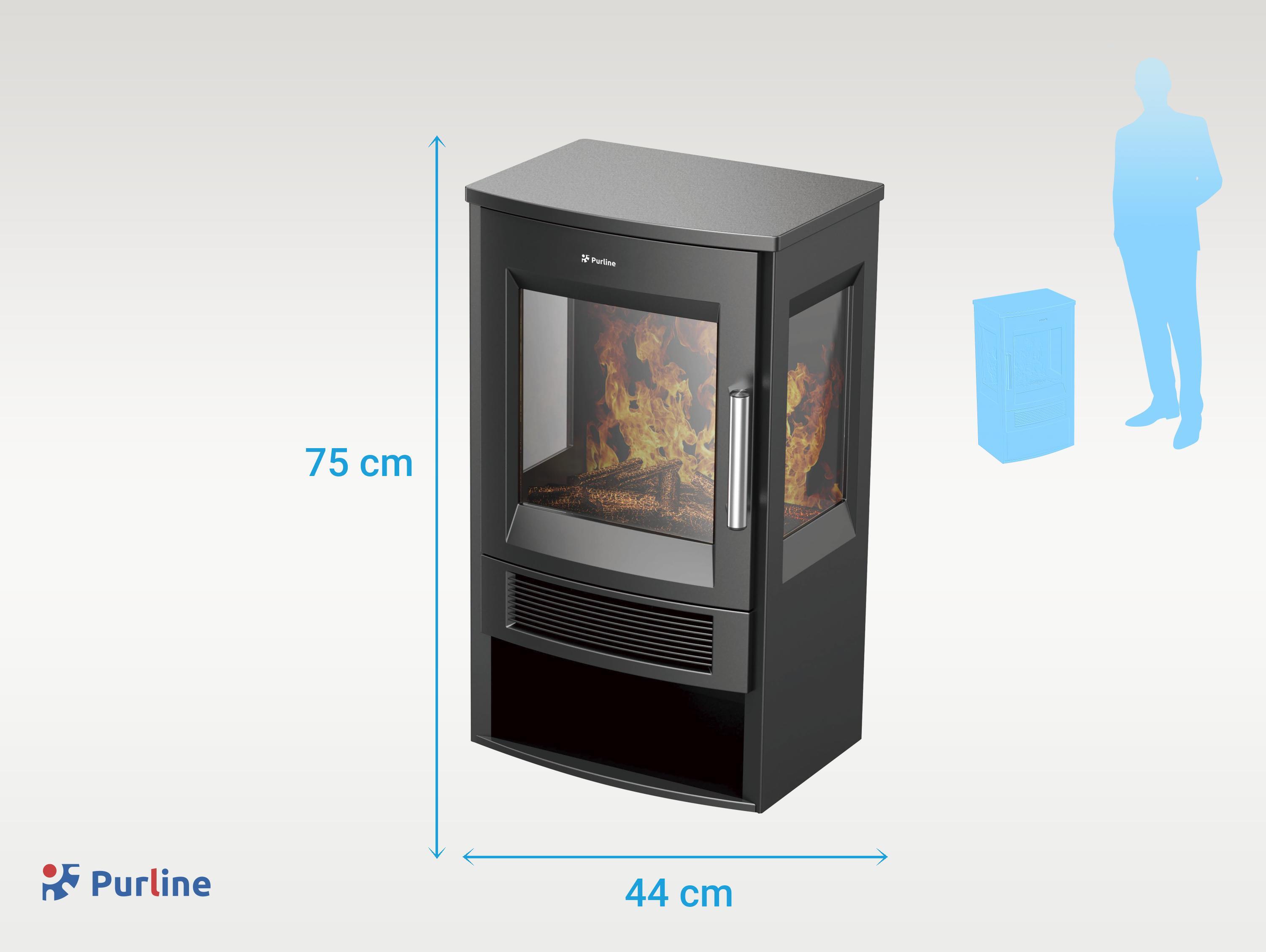 Estufa eléctrica wifi CHE-720 B negro 1800 W - 4