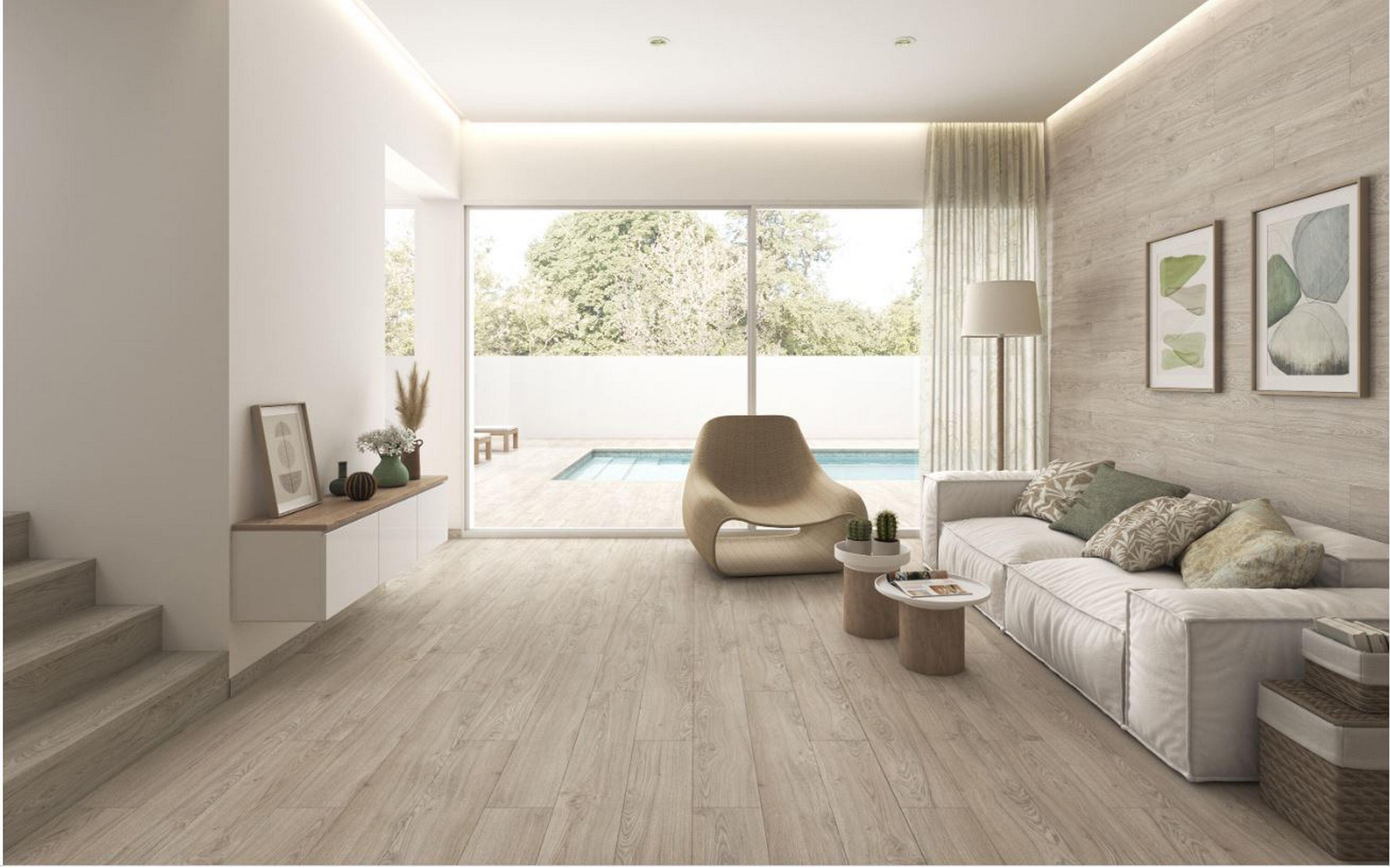 Rodapié porcelánico Kala 120x9 cm madera gris ARTENS - 7