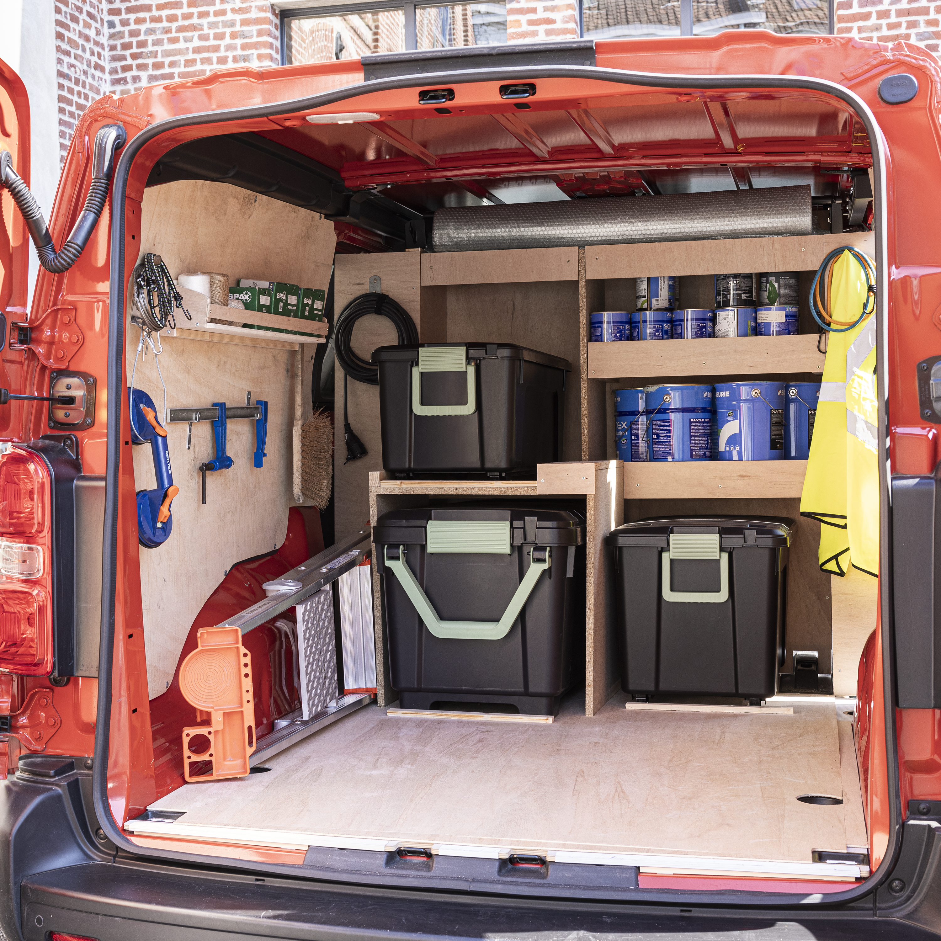 Caixa de arrumação com rodas PVC preto 75L 78x40x35 cm Spaceo - 2