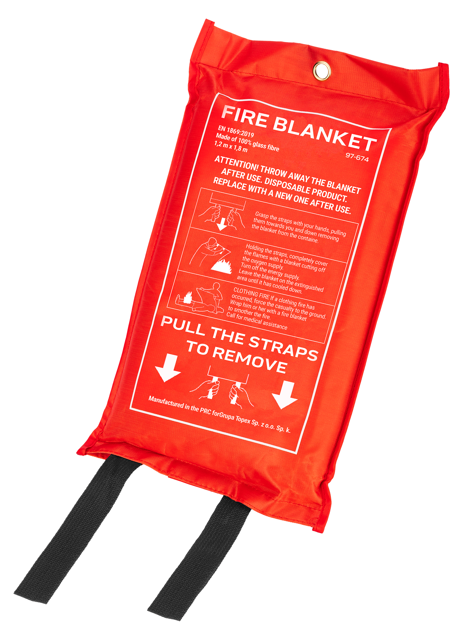 Koc gaśniczy szklany 1.2 x 1.8 m Neo - 4