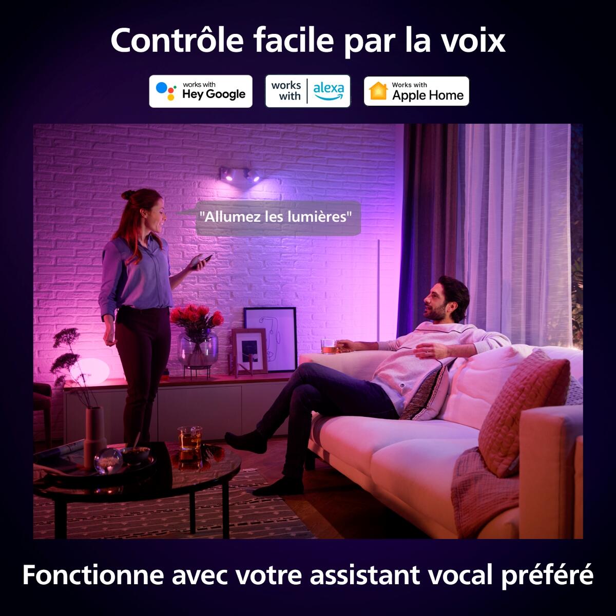 Ampoule led connectée, réflecteur GU10, 400lm, blanc et couleurs, PHILIPS HUE - 4