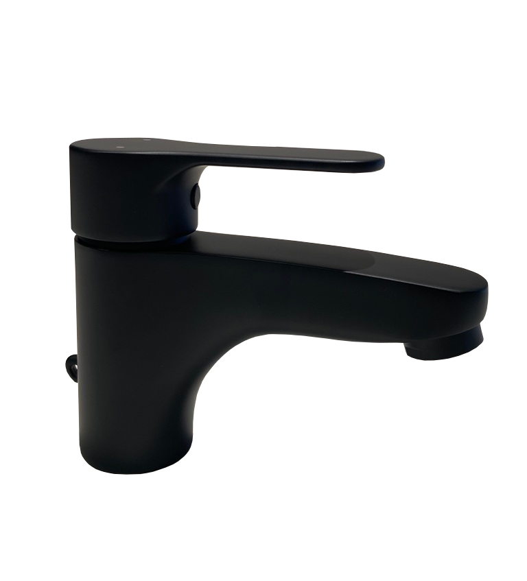 Grifo de lavabo HUMMO monomando negro mate. Antical. Latón. - 7