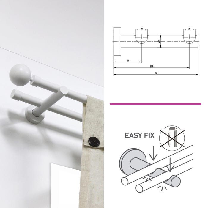 soporte pared doble bronce d20