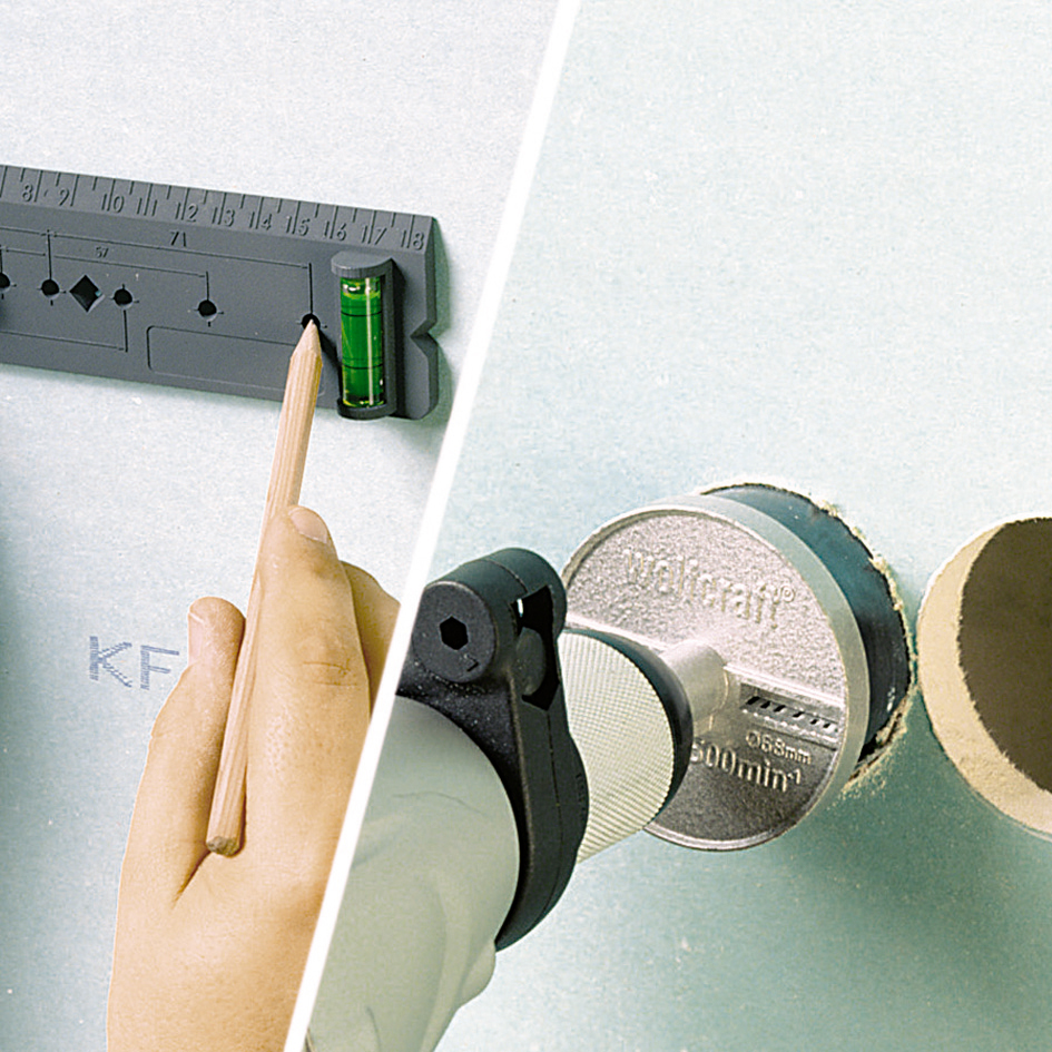 Lot scie cloche et trépan bois/plastique/métal/plâtre Wolfcraft diam.68mm - 3