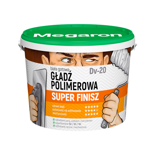 Gotowa gładź polimerowa Super Finisz DV-20 5 kg Megaron