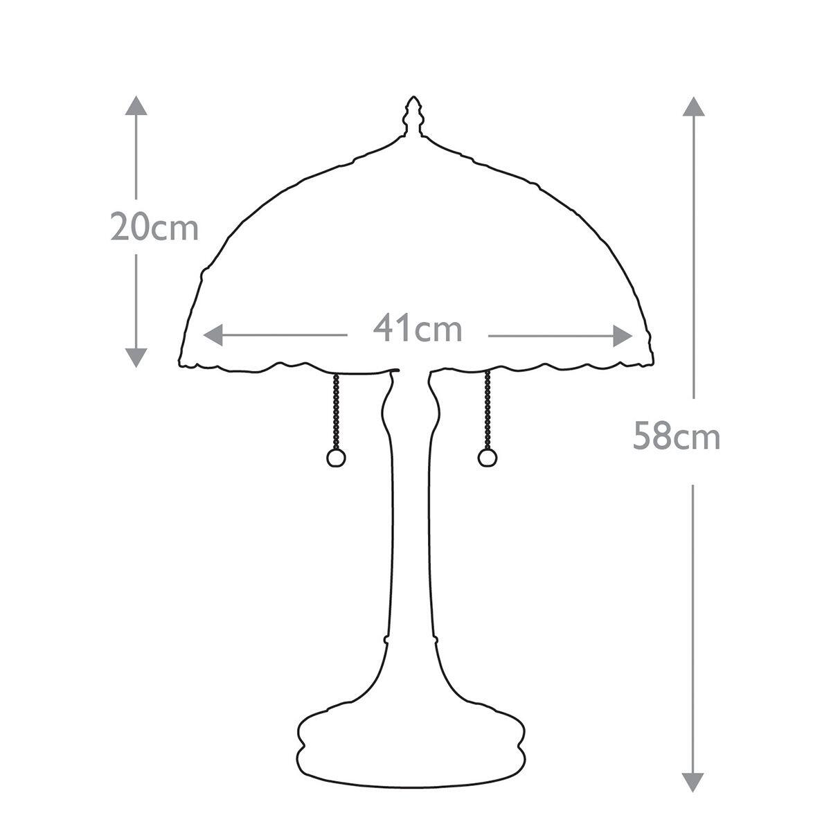 Lampe E27 LARISSA, verre, multicouleur, H. 58.4cm - 5