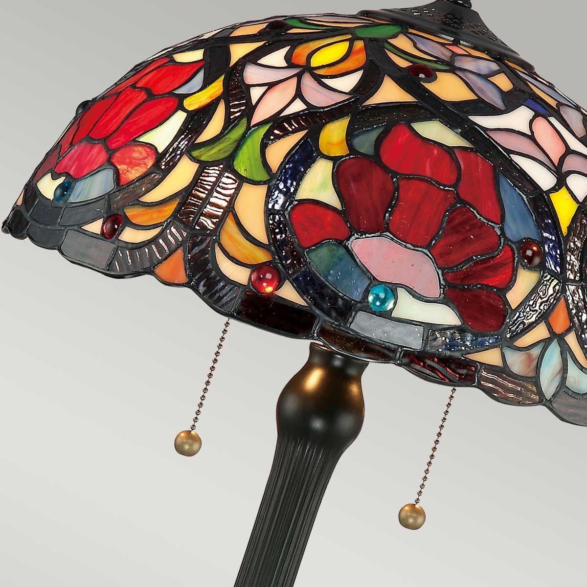 Lampe E27 LARISSA, verre, multicouleur, H. 58.4cm - 4