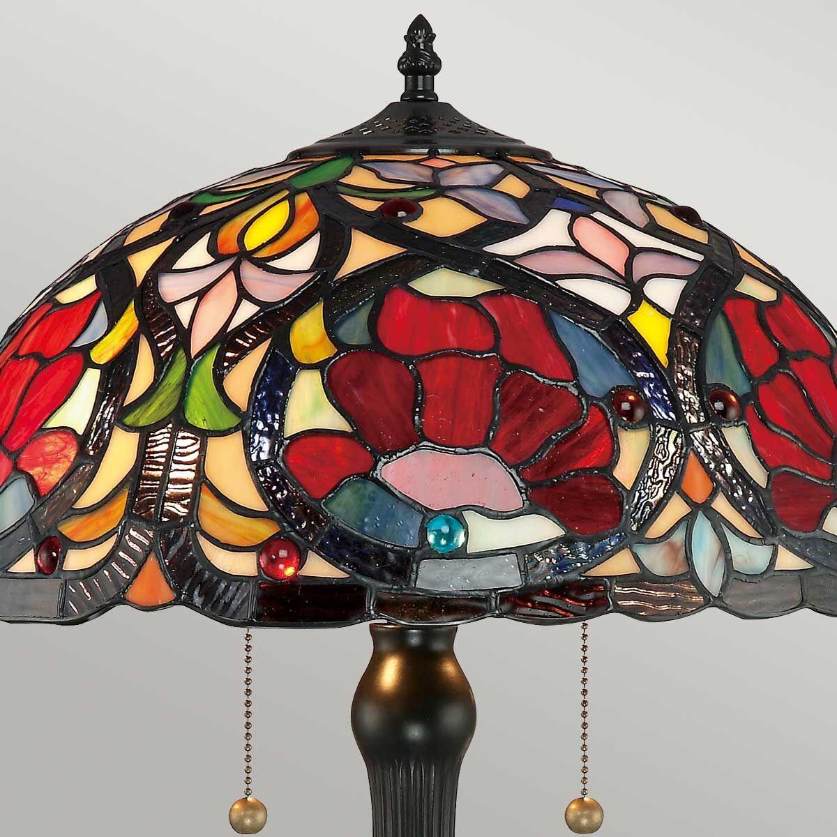 Lampe E27 LARISSA, verre, multicouleur, H. 58.4cm - 2