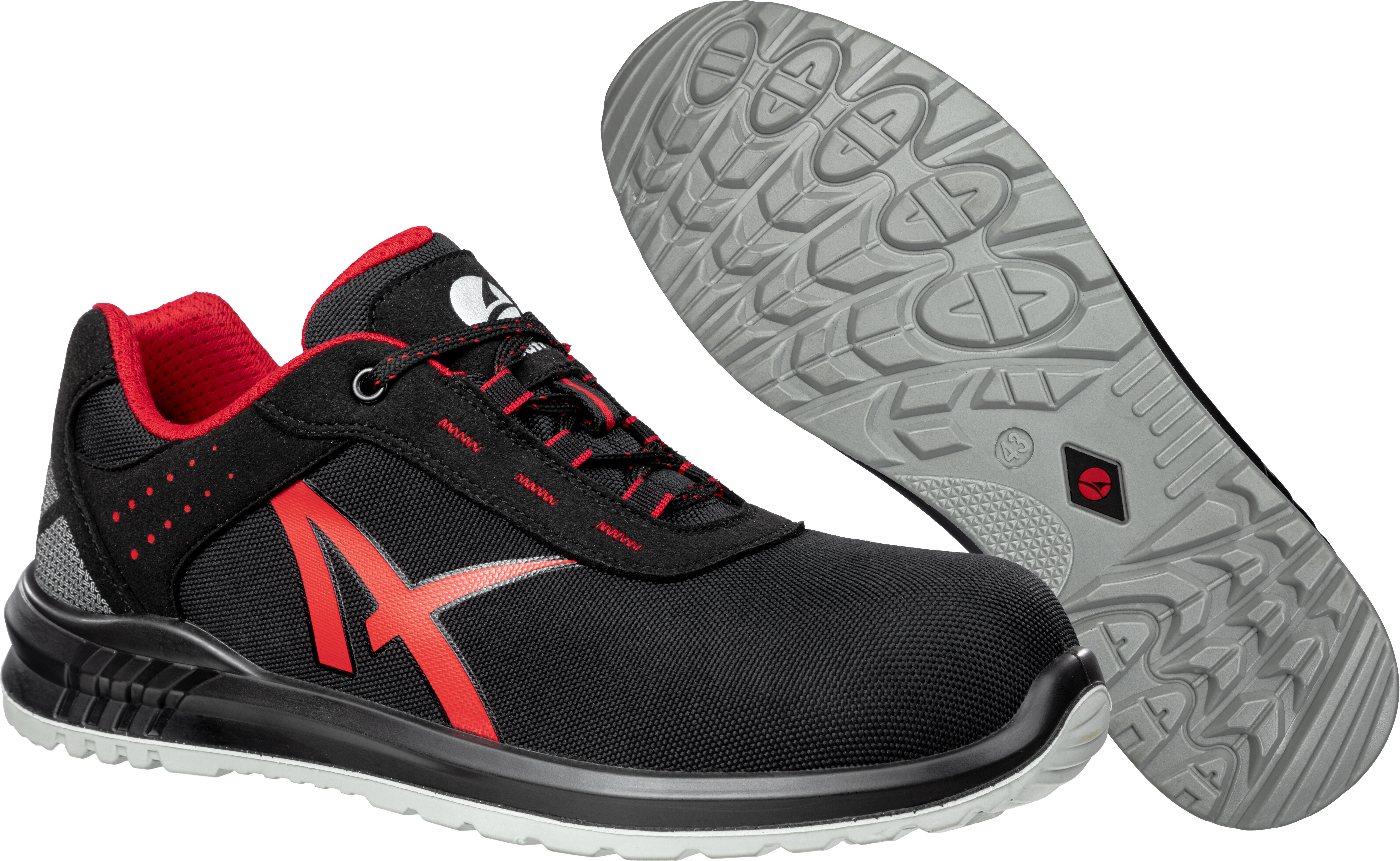 Chaussure de sécurité basse S3 Noir/Rouge T.43 GRID - ALBATROS - 2