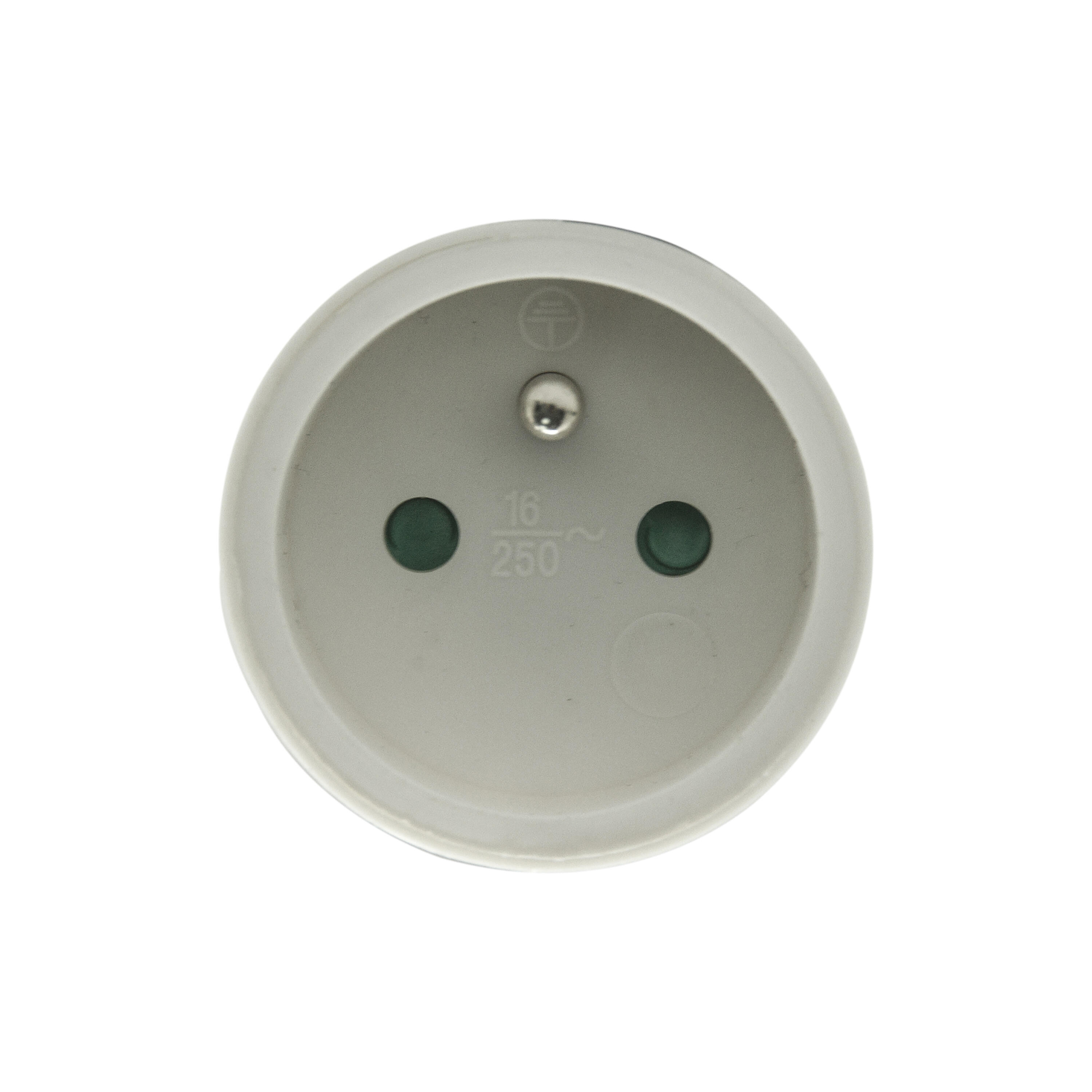 FICHE FEMELLE 2P+T 16A avec anneau Blanc - 5