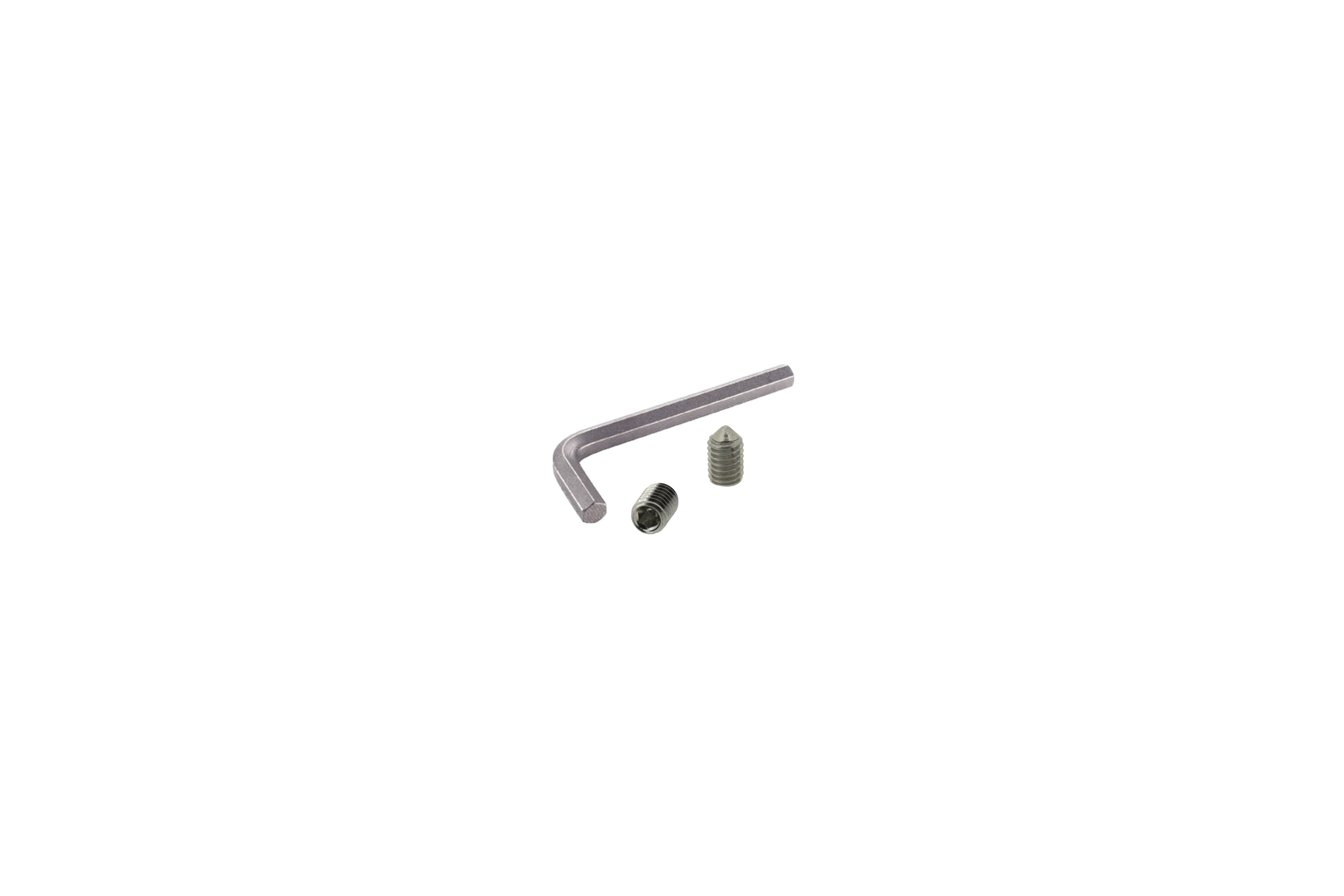 Vis pointeaux M6x10mm avec clé Allen 3mm Acier x4 - 2