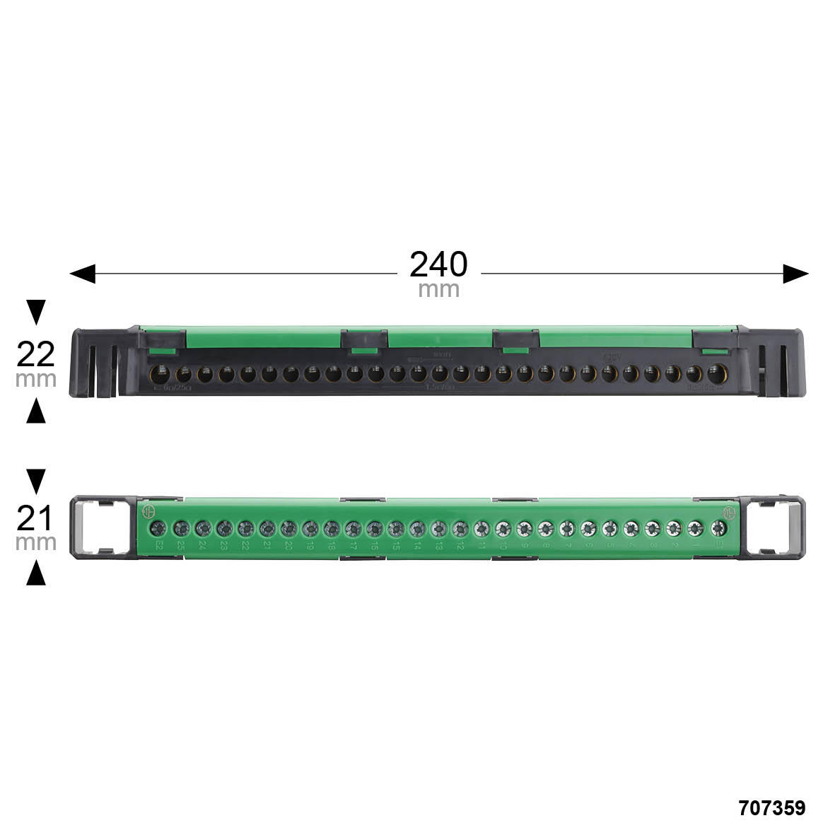 Bornier Terre 26Borne de connexion Vert - 2