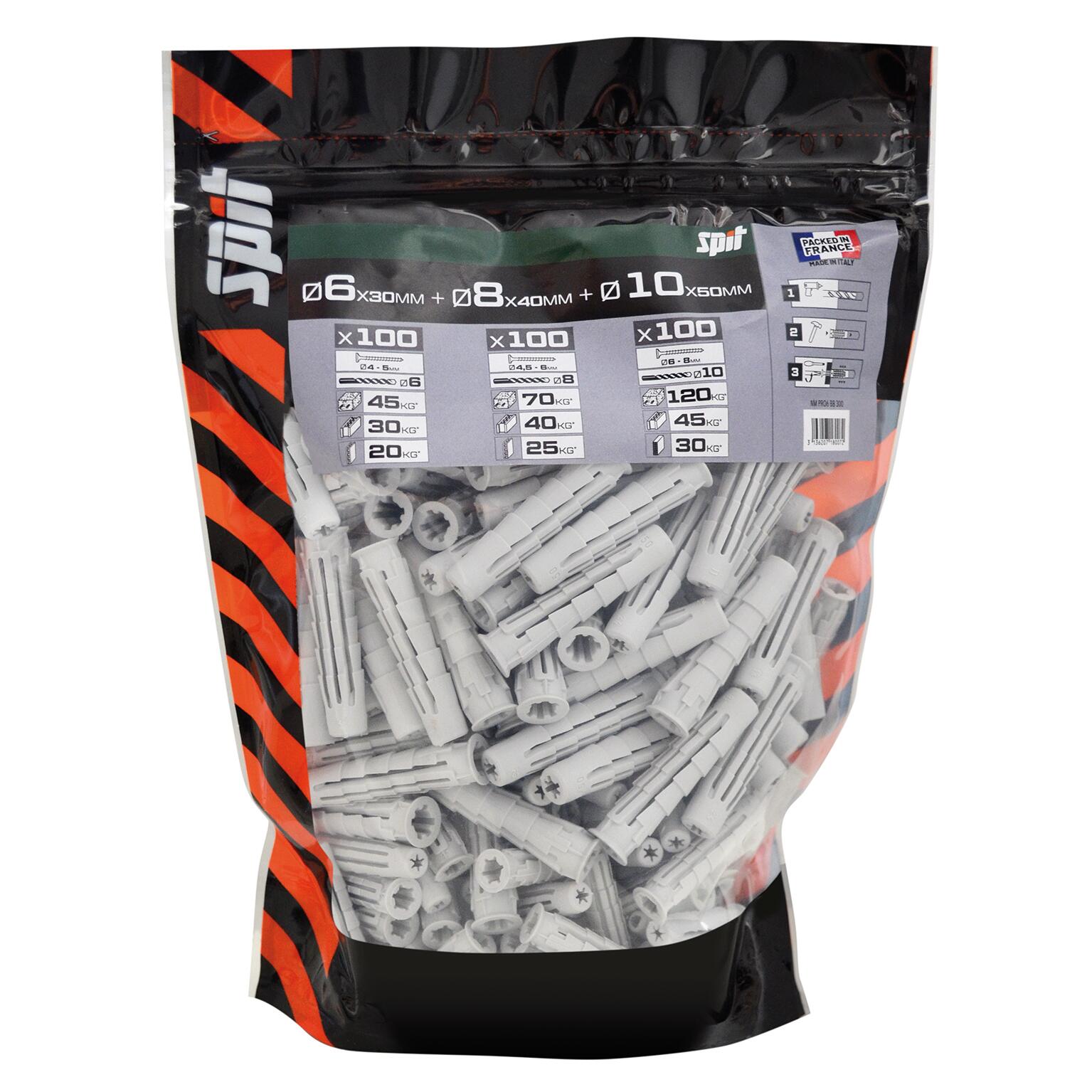 Cheville nylon multi-matériaux Diam.6 mm x 50 mm - SPIT Pro6 (lot de 300) - 2