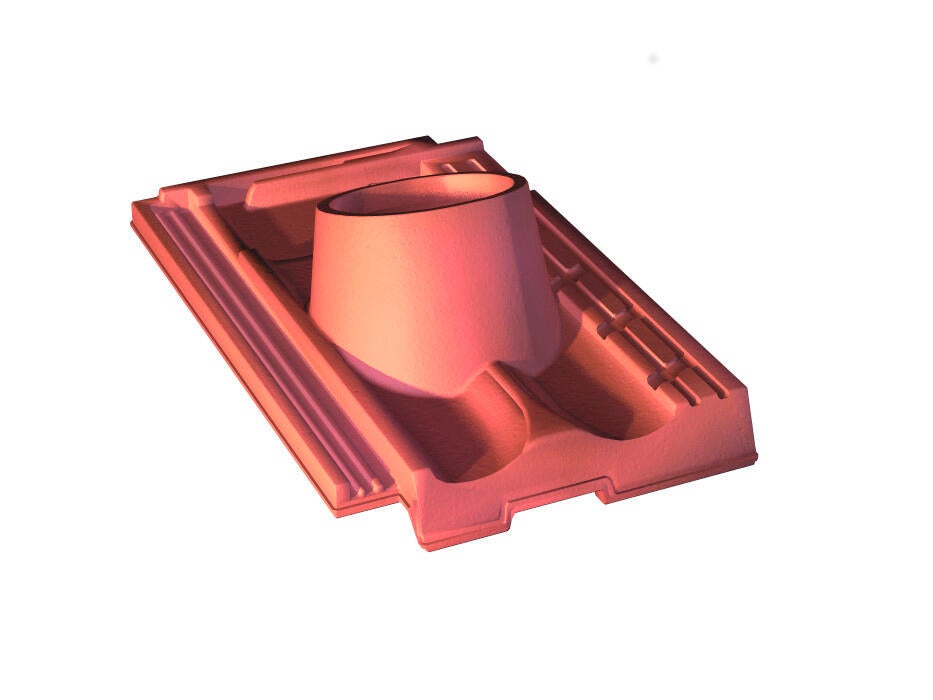 Tuile à douille diamètre 120 mm Marseille rouge - MONIER - 2