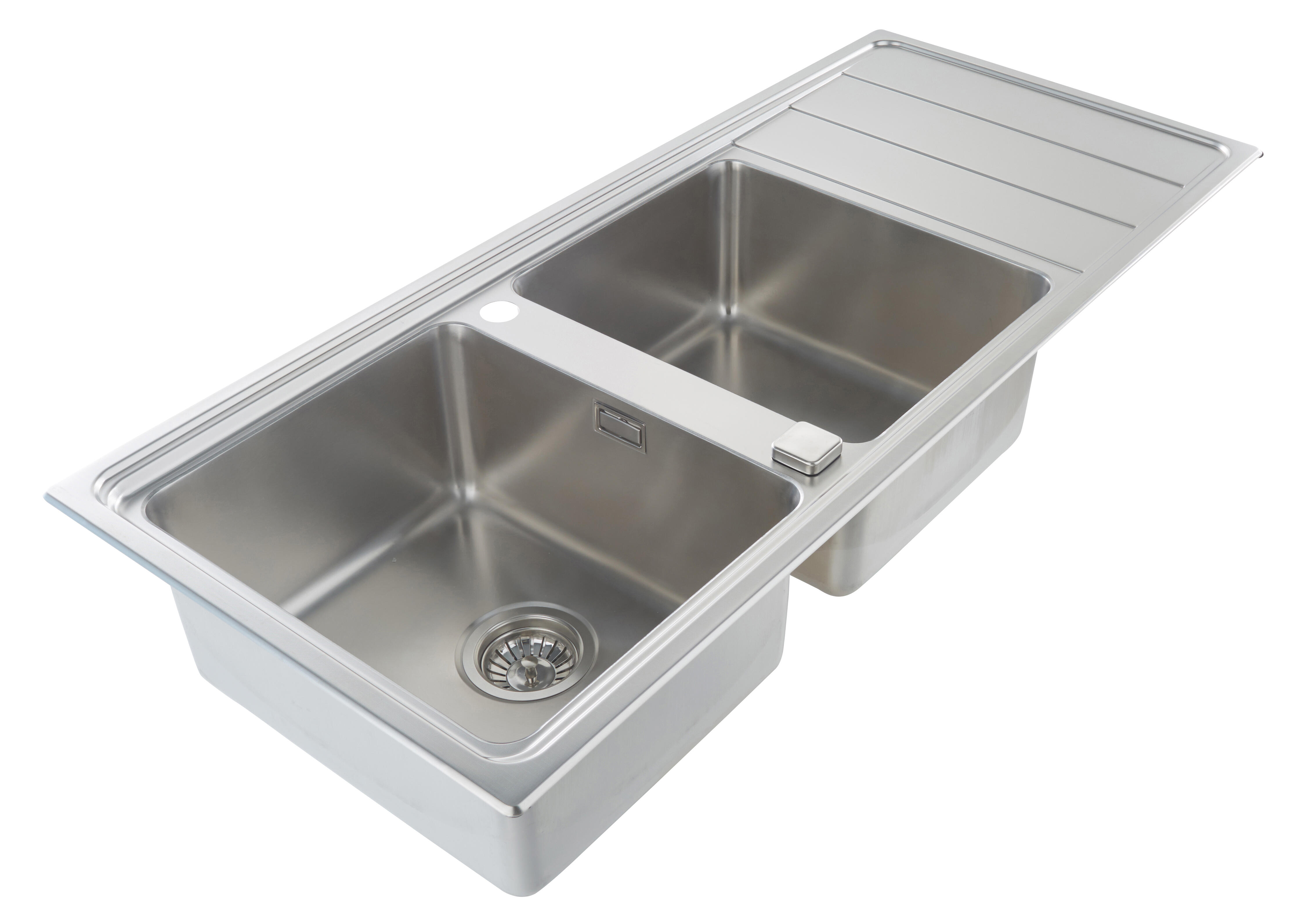 Evier 2 cuves en inox - 
