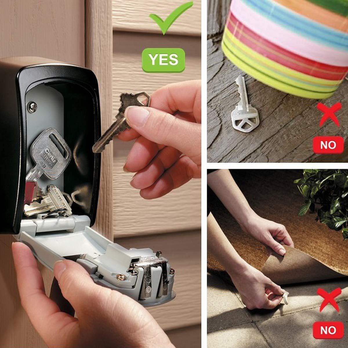 Boîte à clé sécurisée à fixer H.11,8 x l.8,3 x P.3,4 cm - MASTER LOCK 5401EURDCRM  - 5