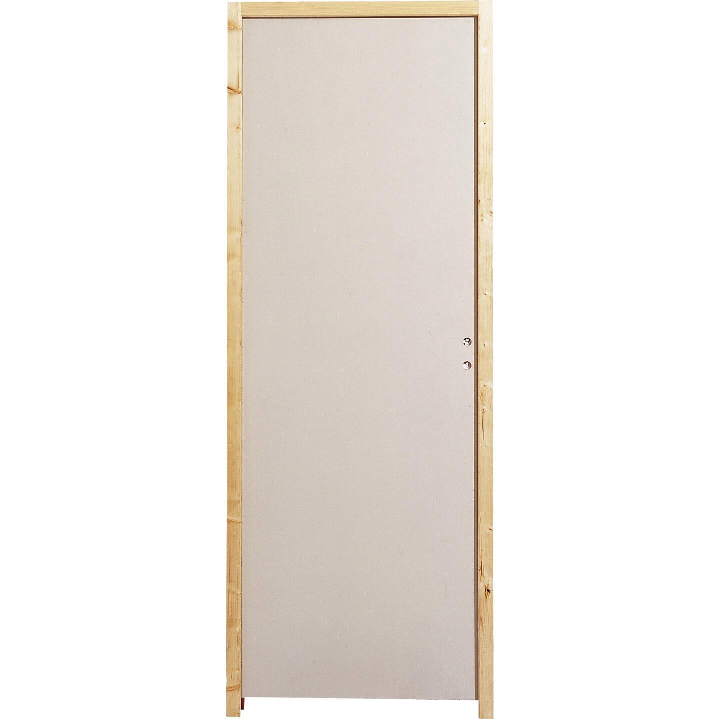 Bloc-porte acoustique isoplan prépeint Larg.83 cm poussant gauche pleine Huiss.72 mm - 2