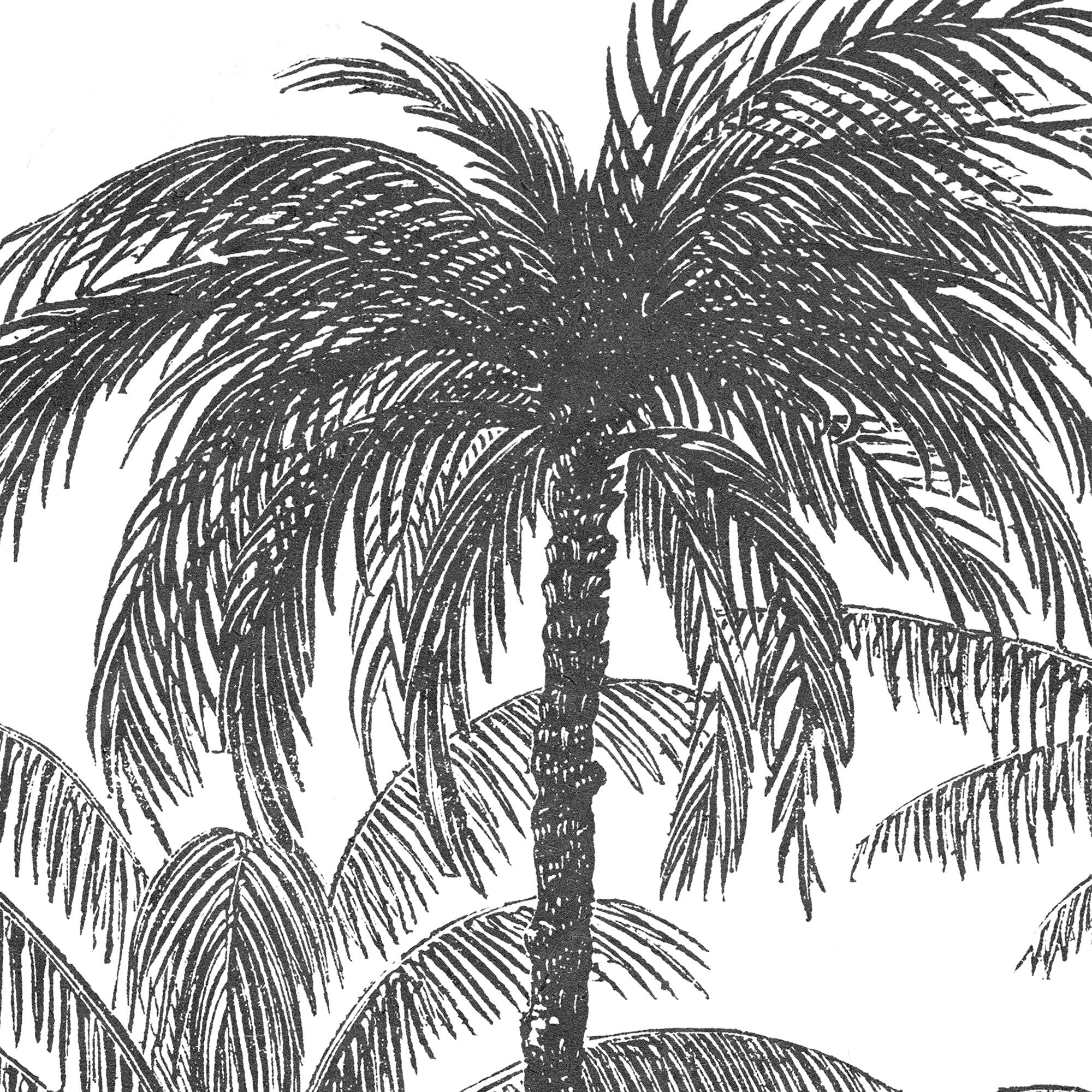 Mural TNT liso lavable naturaleza Palmeras negro 159 x 280 cm GRANDECOLIFE - 5