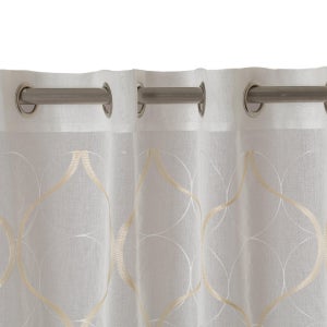 Fusion tende con occhielli, 100% cotone, blu, larghezza x 228,6 cm