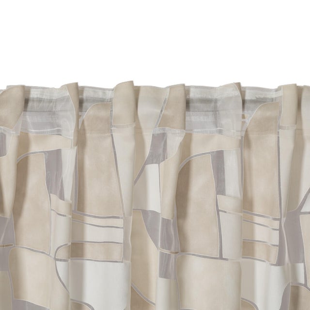 Tenda Geom naturale, passanti nascosti 140x295 cm