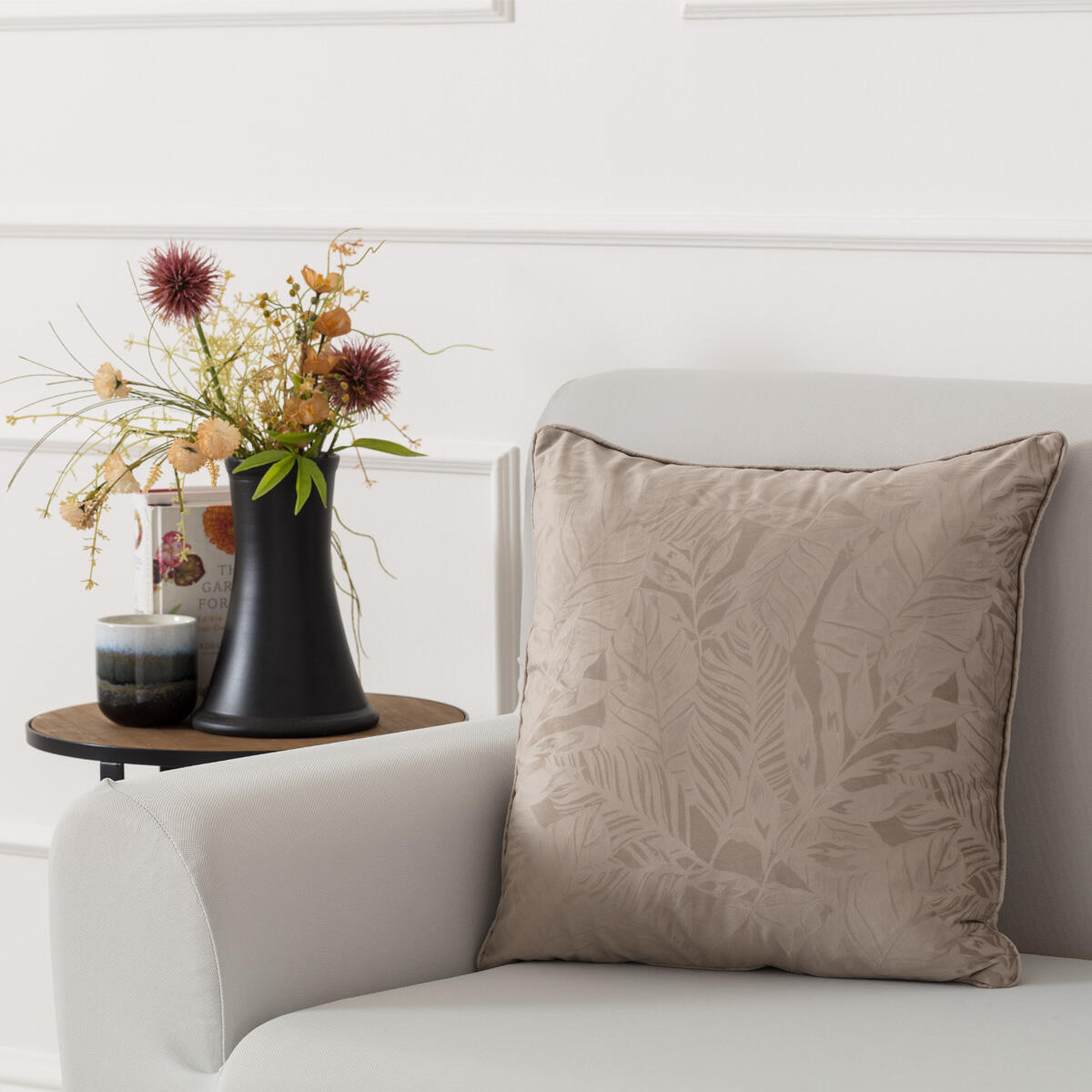 Fodera per cuscino velluto Savana tortora 50 x 50 cm - 2