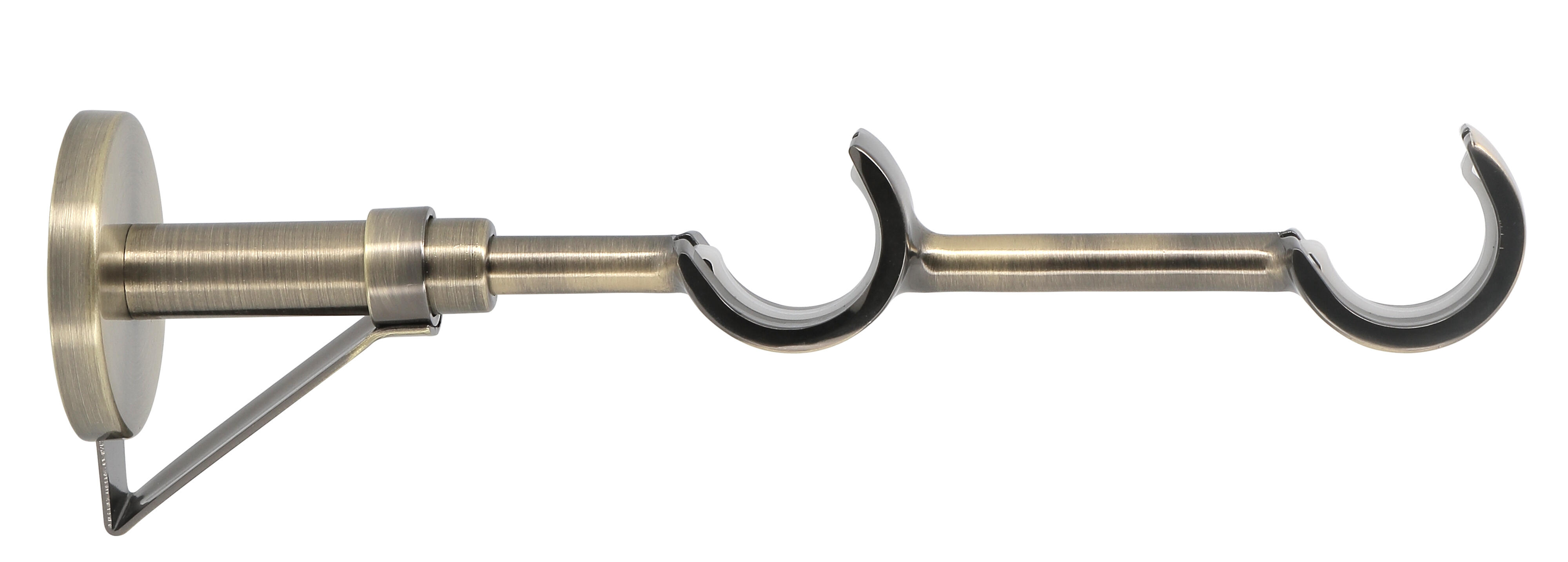 1 Soporte a pared para 2 barras diámetro 28 mm Glamour MOBOIS acero bronce envejecido extensible 11.5-21.5 cm - 3