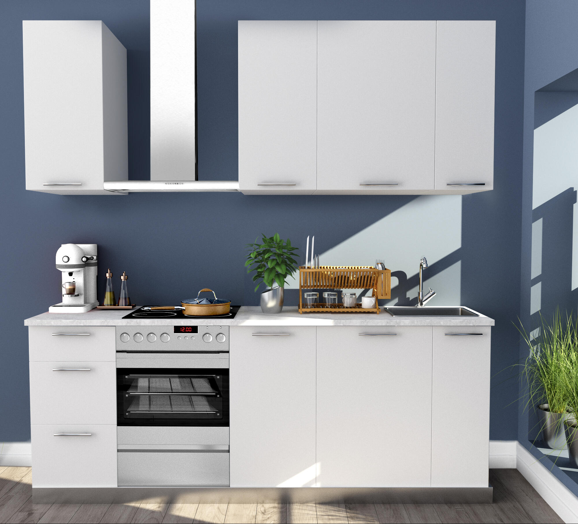 Painel/Porta de cozinha Delinia Sevilha 60 x 77 cm branco brilho - 2