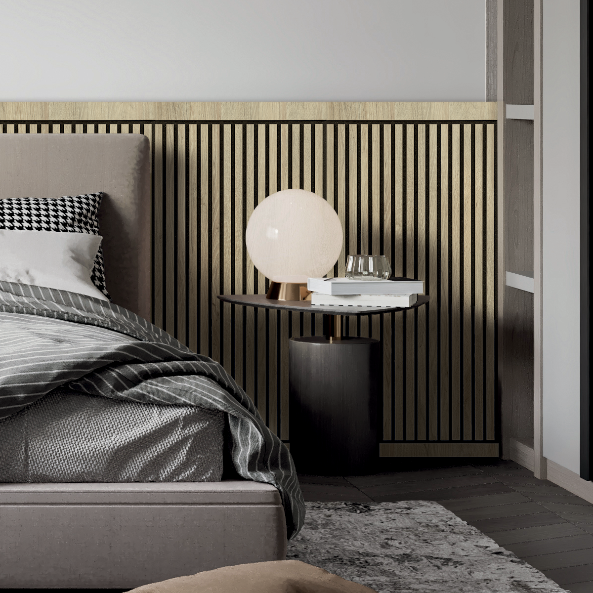 Pannello decorativo fonoassorbente Boiserie rovere L 118 x L 50 cm, Sp 10.4 mm - 2