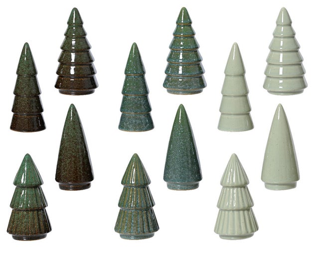 Albero multicolore in porcellana H 10 cm