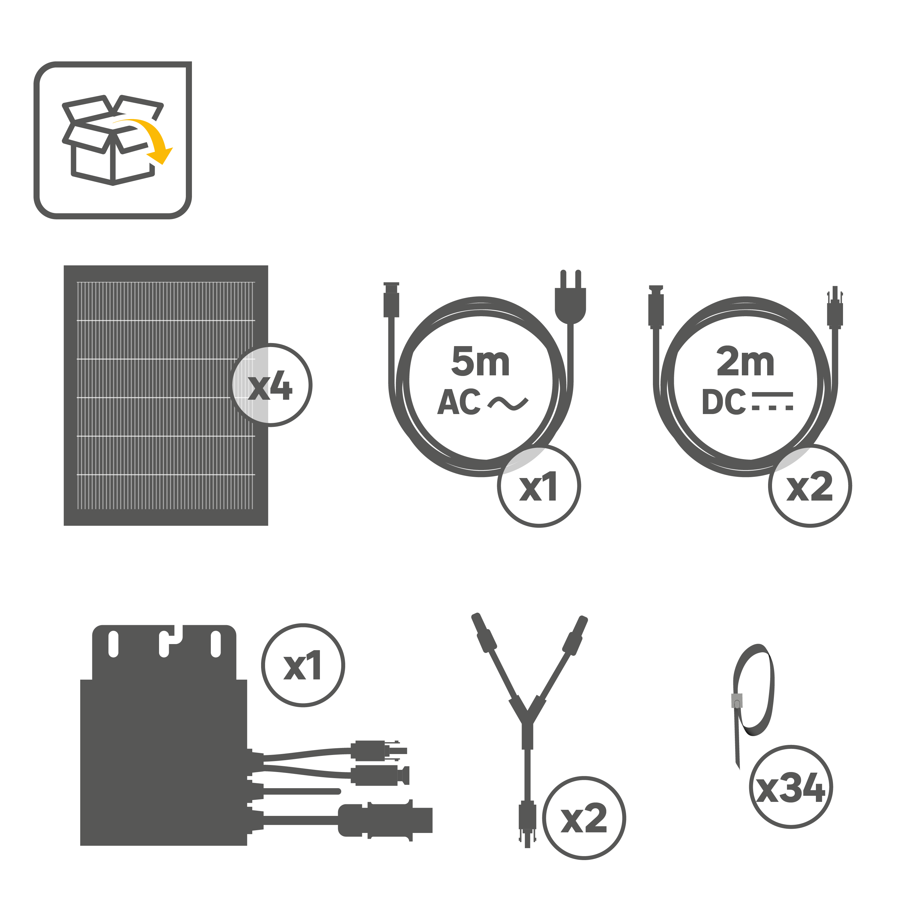 Kit pannello solare plug&play grid-connected LEXMAN, 4 pannelli monocristallino da 110 W con microinverter da balcone - 7
