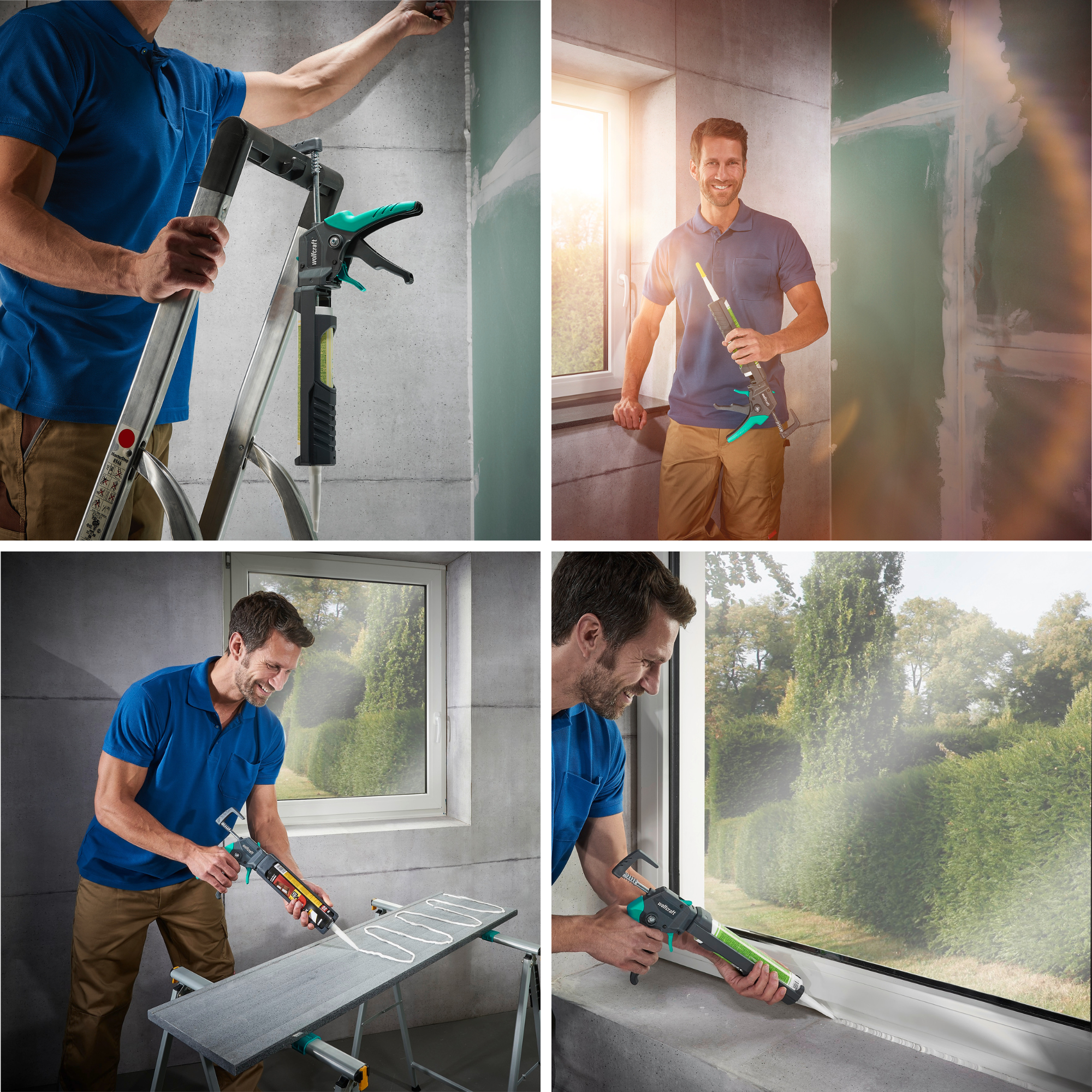 Pistolet à cartouche MG 550 silicone/acrylique/colle pression max. 220kg - 4