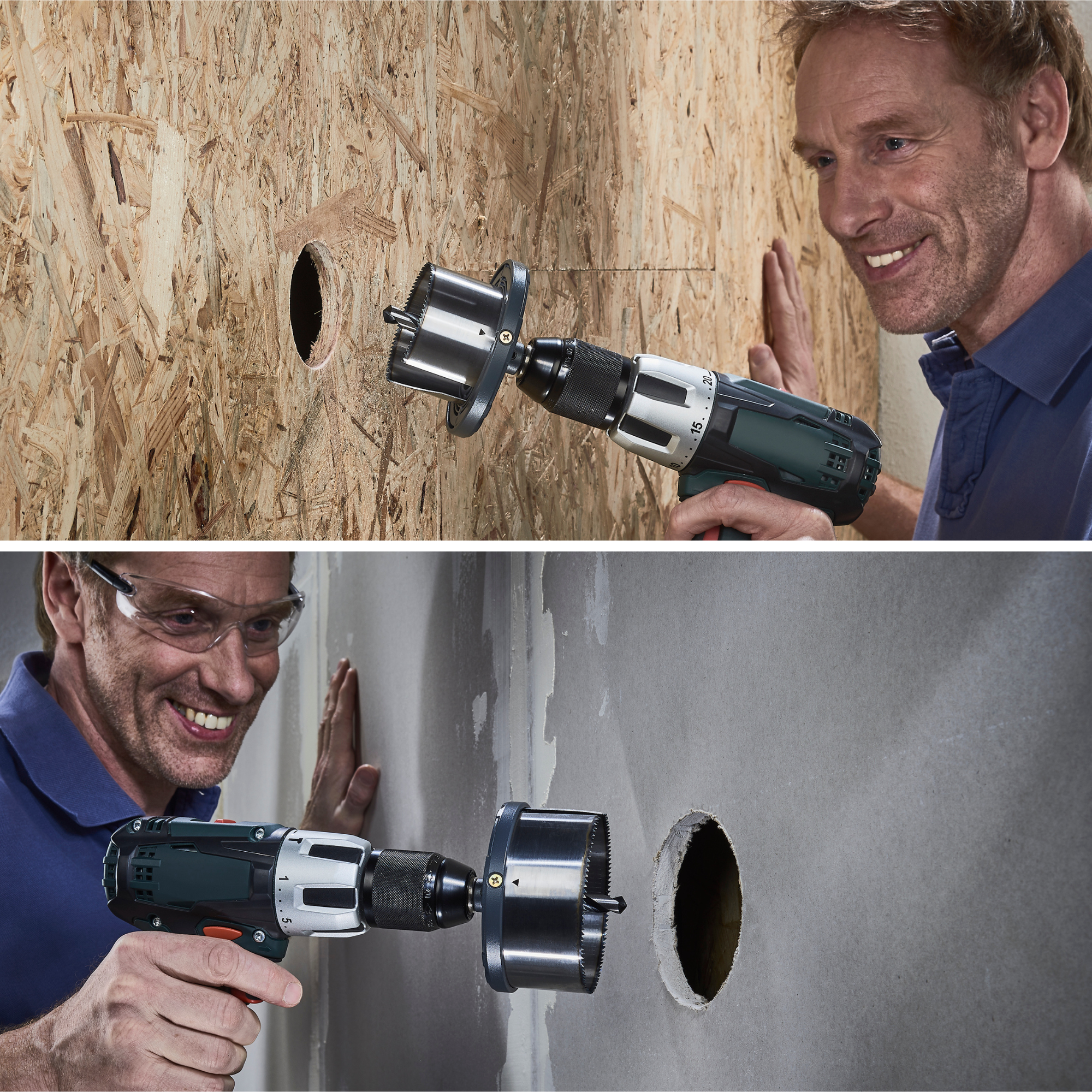 Scie cloche multi-lames bois/plastique/plâtre wolfcraft diam.60,68,74,80,95mm - 4