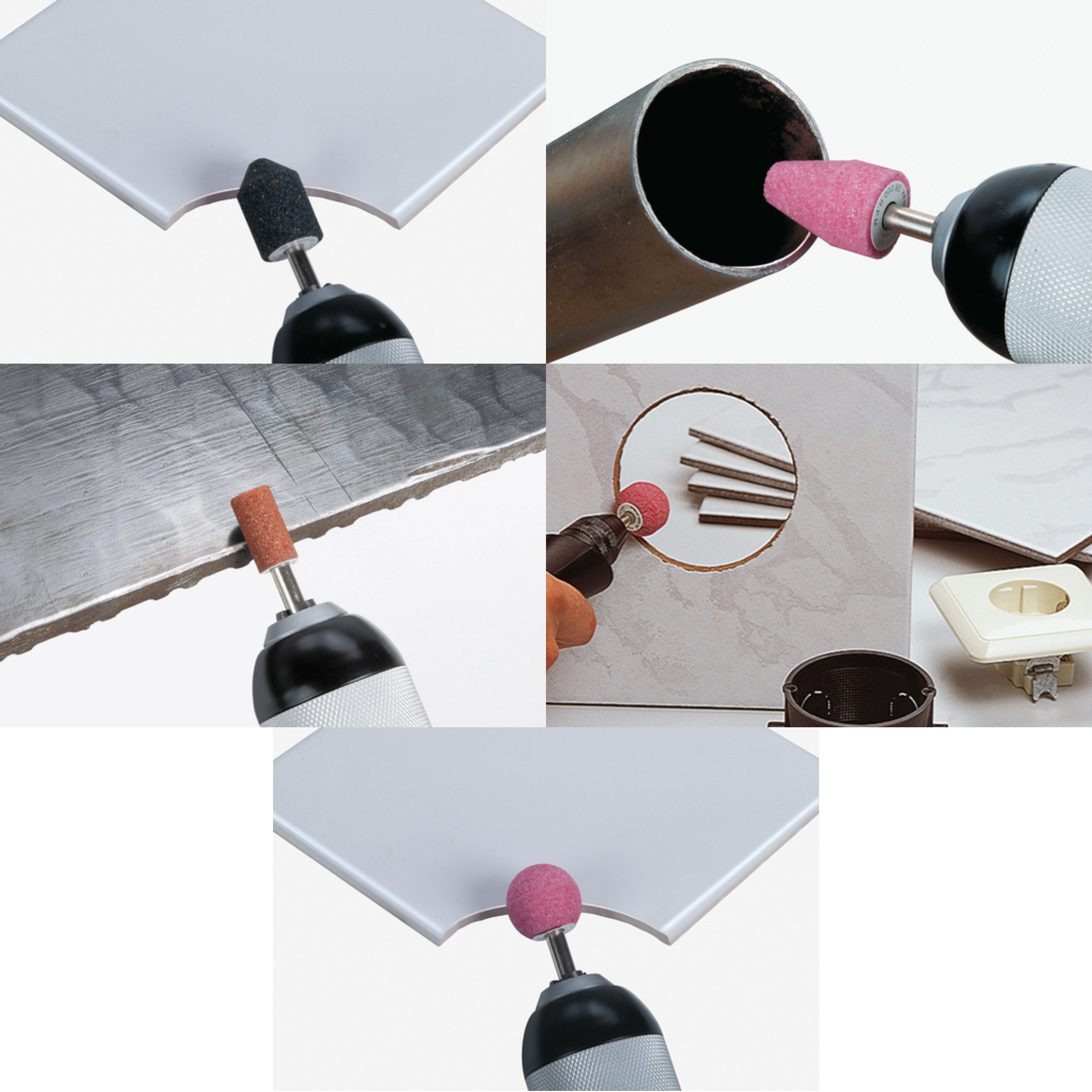 Lot de 5 meules sur tige pour multimatière WOLFCRAFT, Diam.Entre 10 et 20 mm - 2