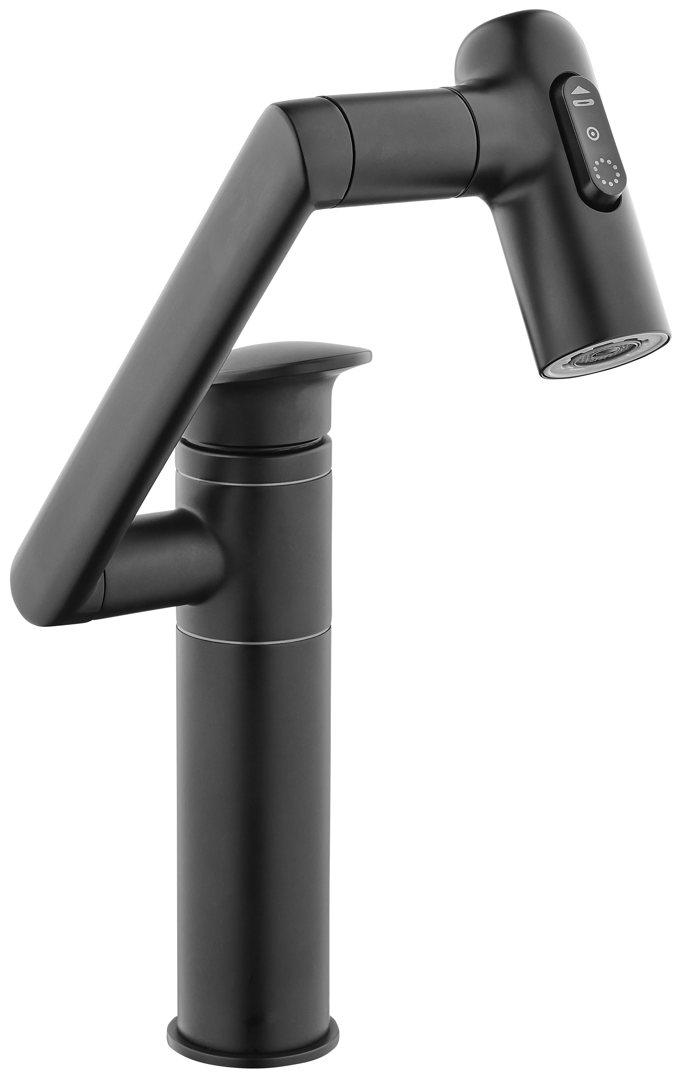 Bateria umywalkowa wysoka obrotowa czarna LBL-28C