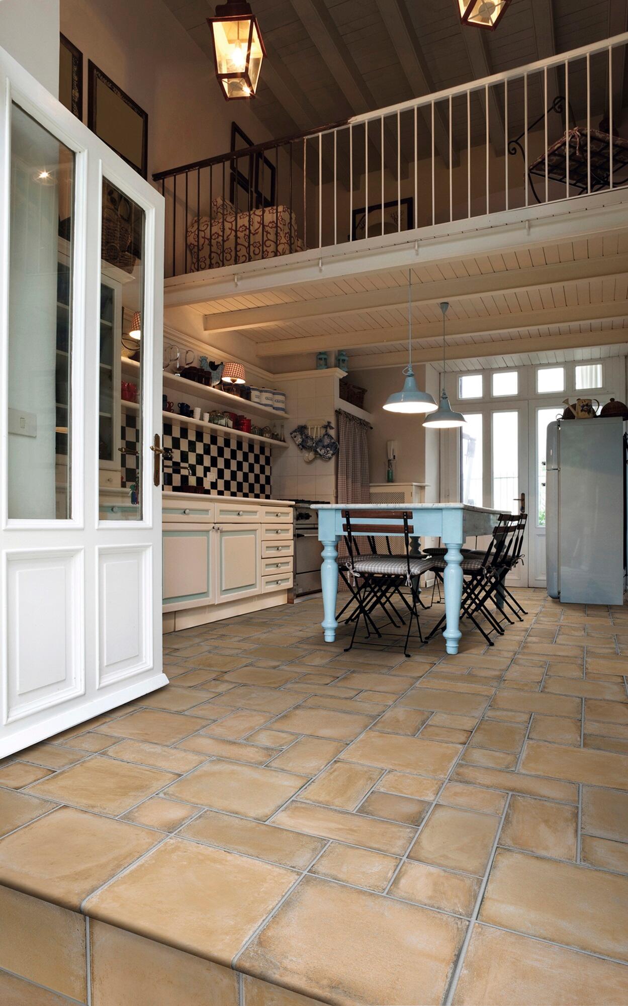 Suelo cerámico alhamar efecto piedra paja 16.25x16.25 cm c3