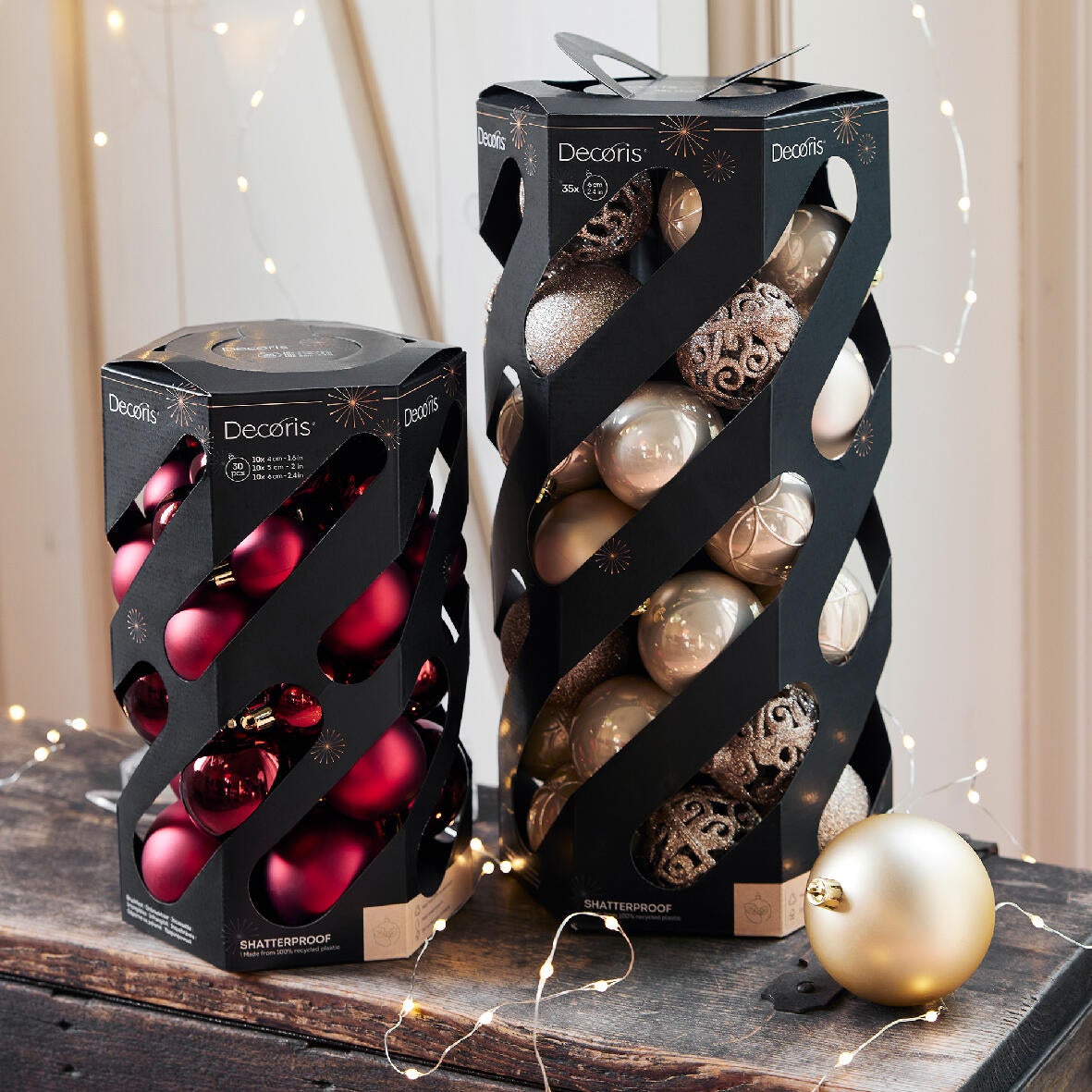 Sfera natalizia in polistirene argento Ø 6 cm confezione da 35 pezzi - 3