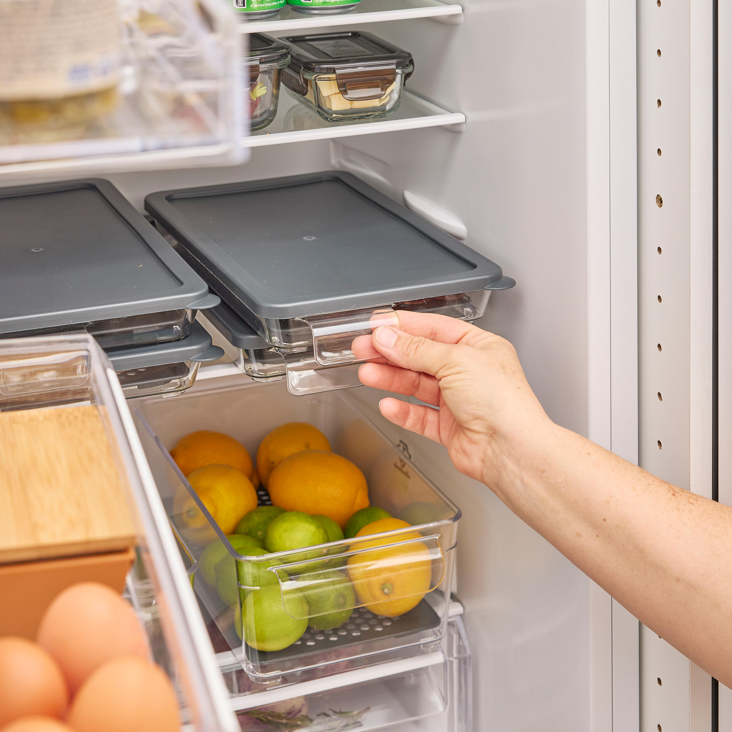 Boîte de conservation avec grille pour charcuterie/fromage L.20xl.11,1cm DELINIA - 3