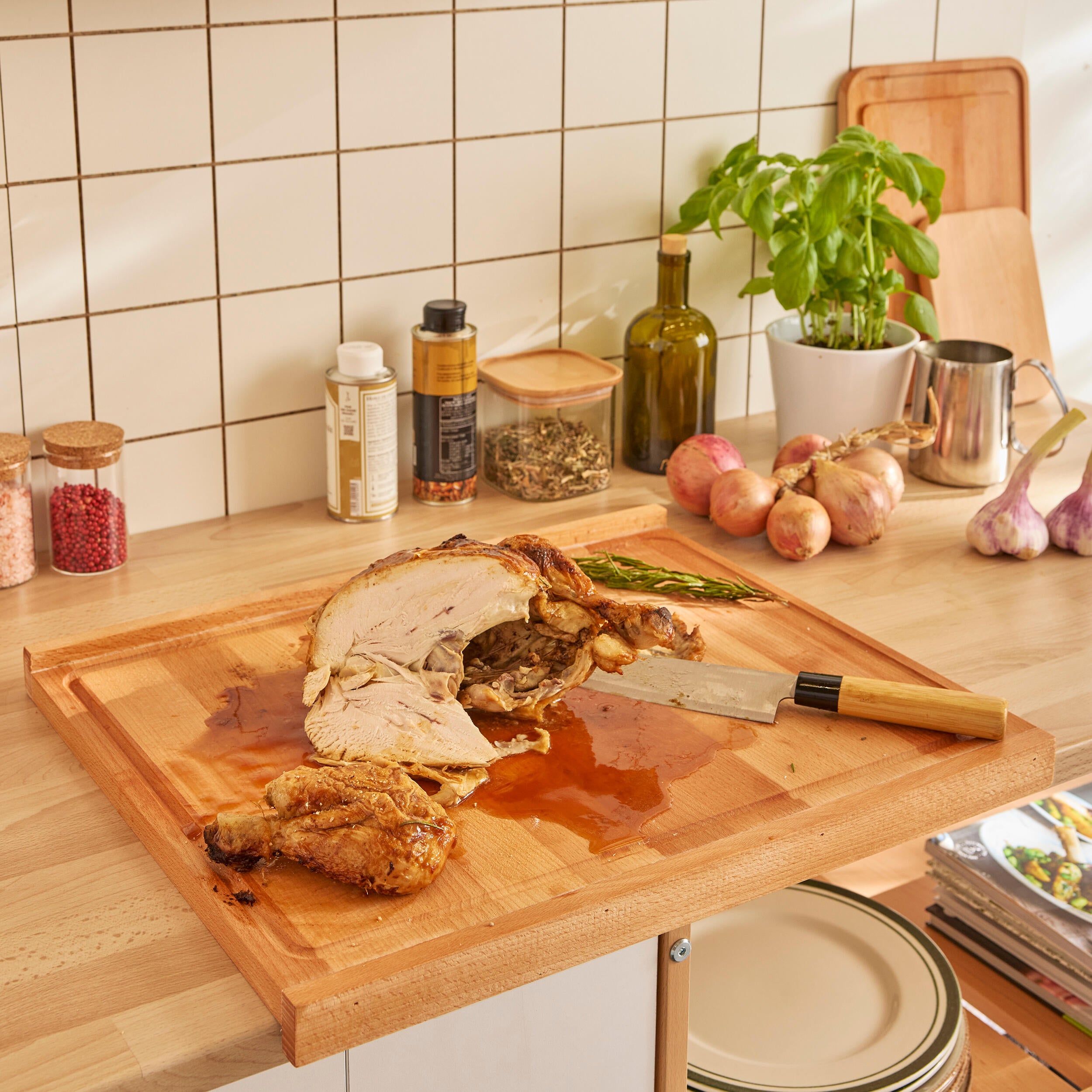 Tagliere DELINIA Scandi rettangolare in legno faggio 41.2 x 50 cm - 4